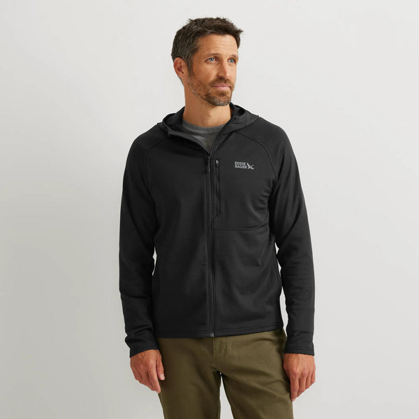 Eddie Bauer Men's LS High Route Grid Full-Zip Hood