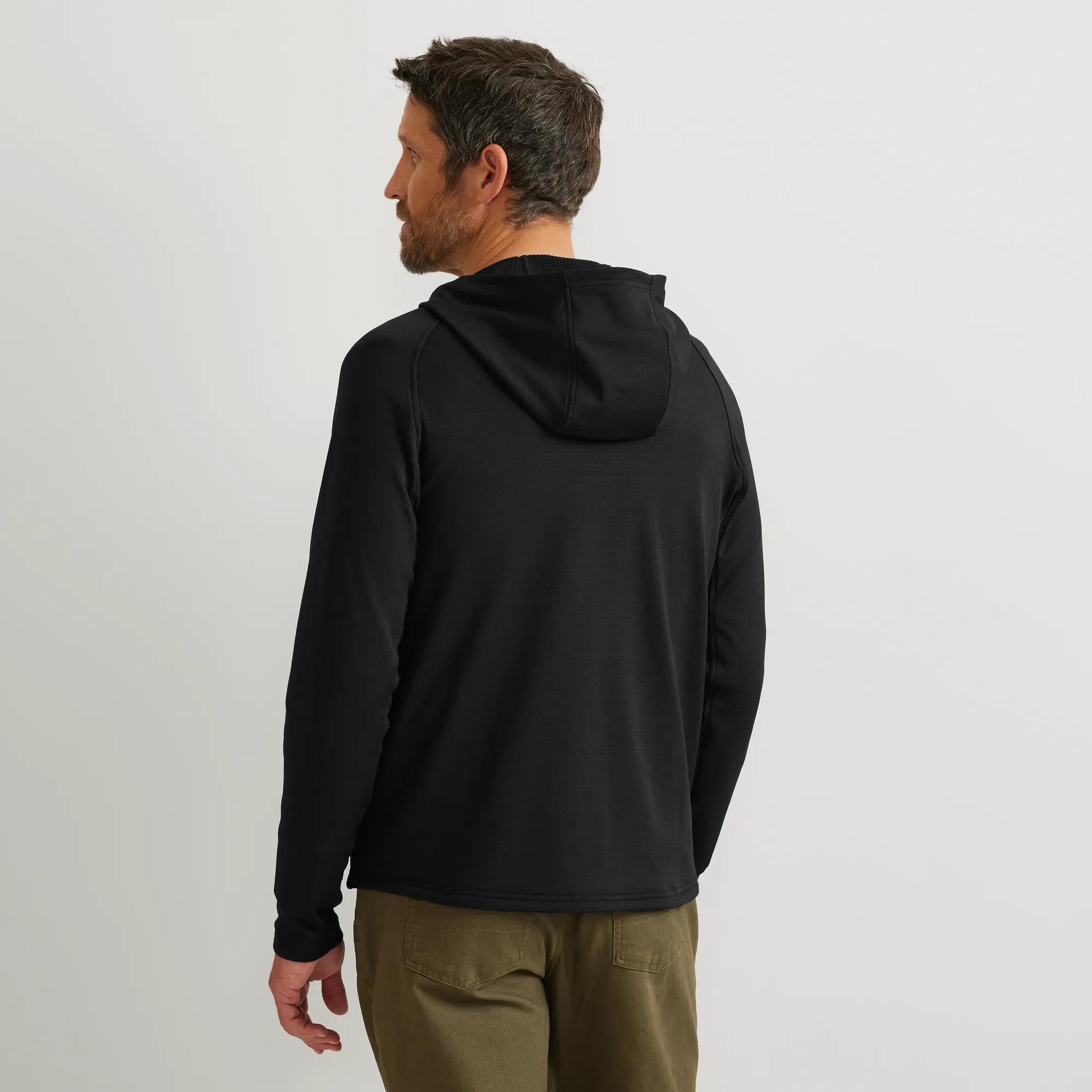 Eddie Bauer Men's LS High Route Grid Full-Zip Hood