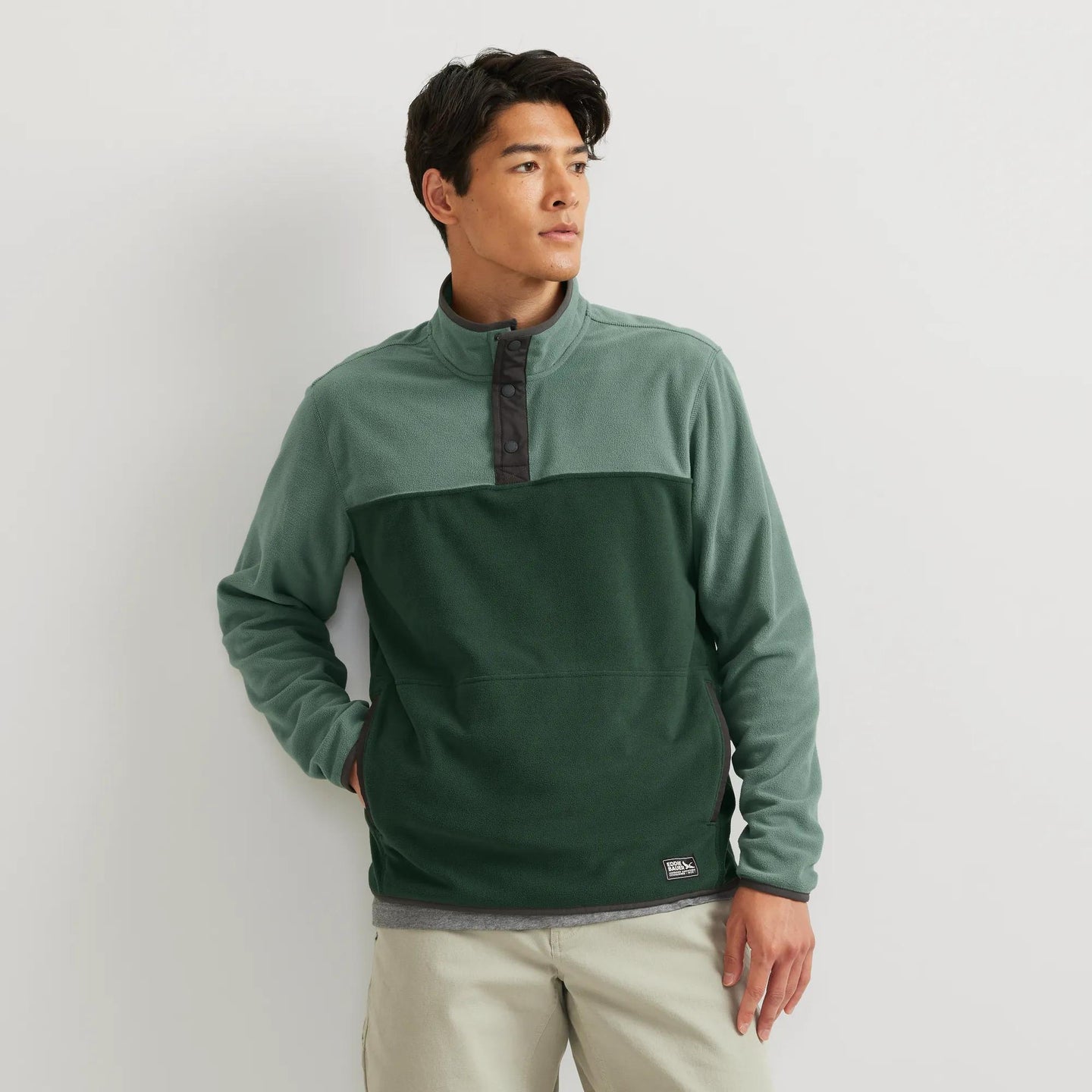 Men's Chutes Fleece Snap Mock Pullover-Juniper-Regular-4