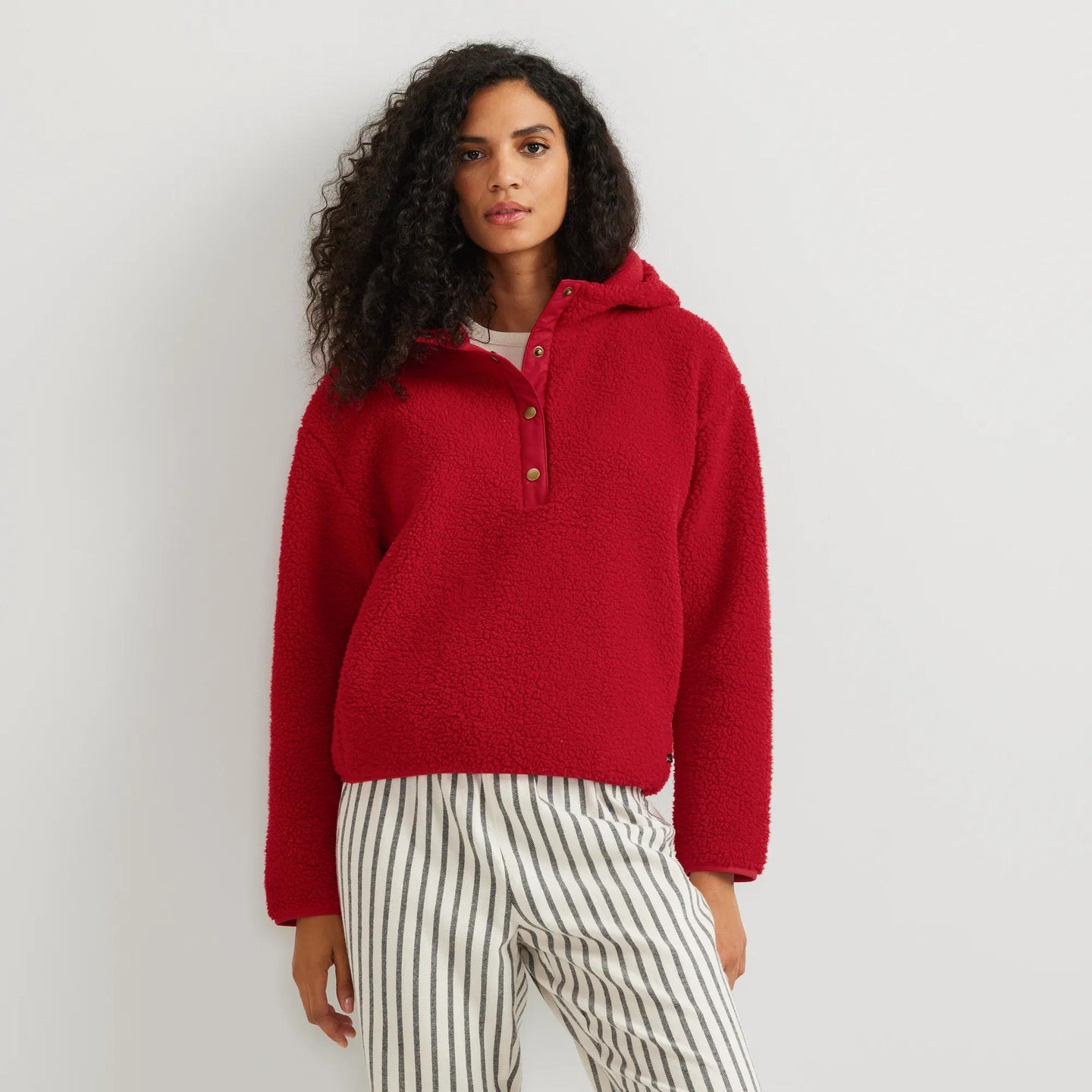 Women's Chill Out Fleece Hoodie-Cardinal-Regular-5