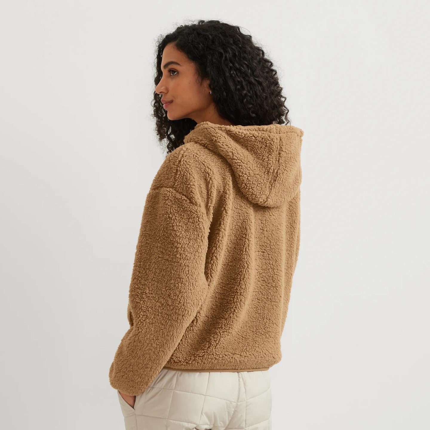 Women's Chill Out Fleece Hoodie-Camel-Regular-7