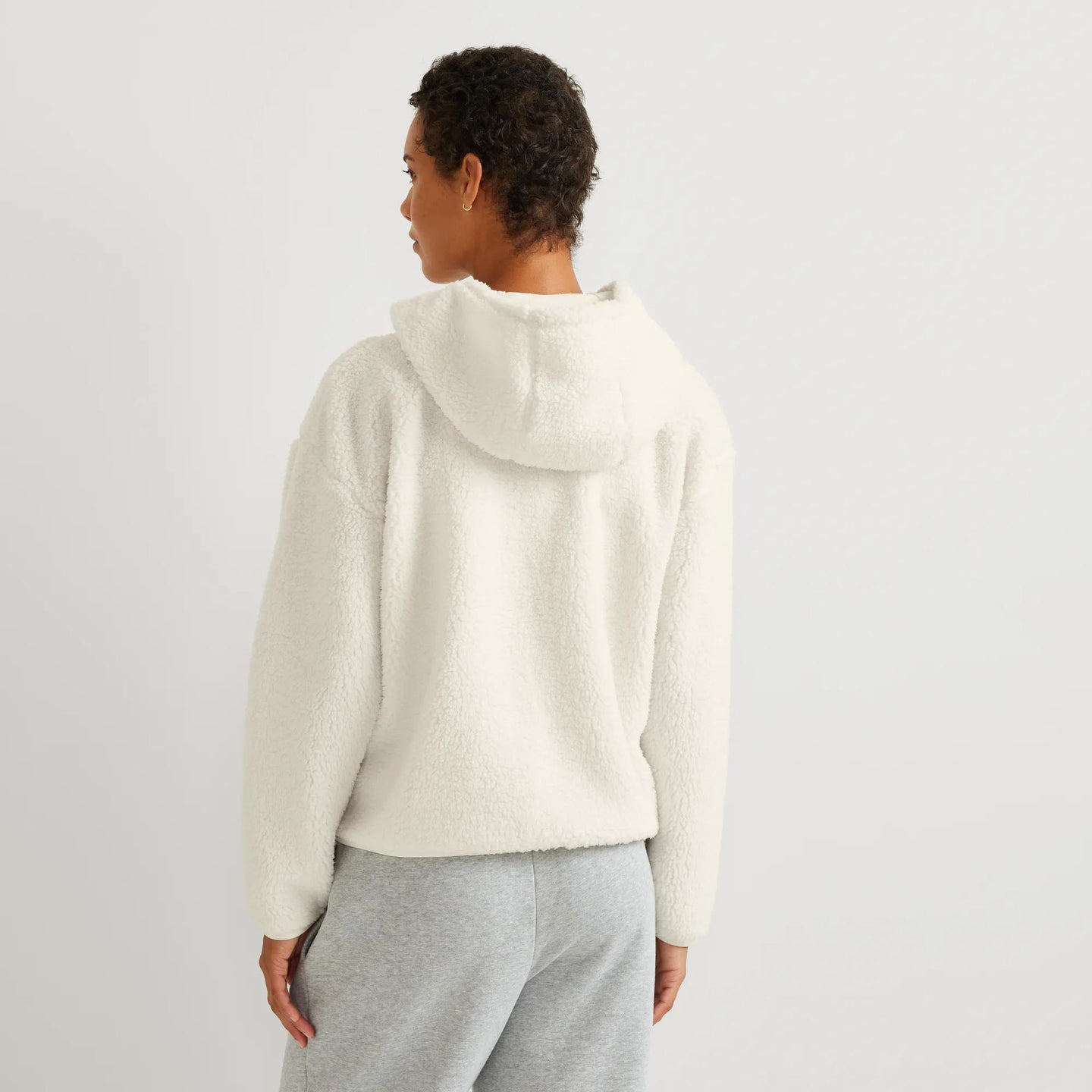 Women's Chill Out Fleece Hoodie-Ivory-Regular-2