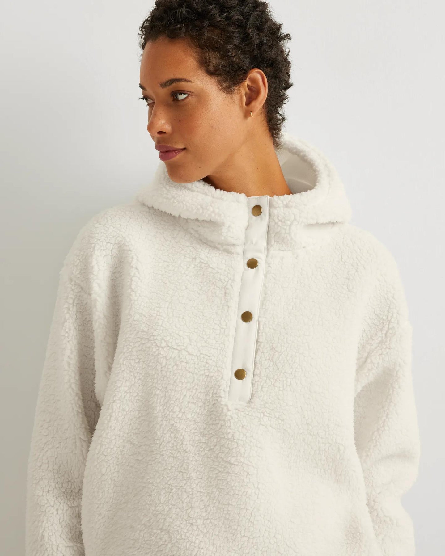 Women's Chill Out Fleece Hoodie-Ivory-Regular-11