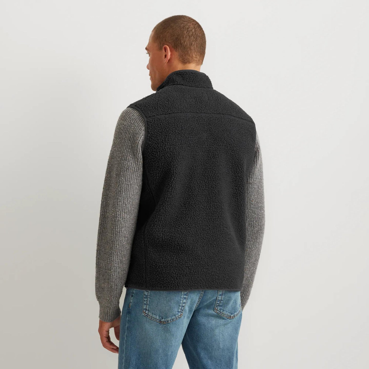 Men's Chilali Faux Shearling Fleece Vest-Carbon-Regular-10