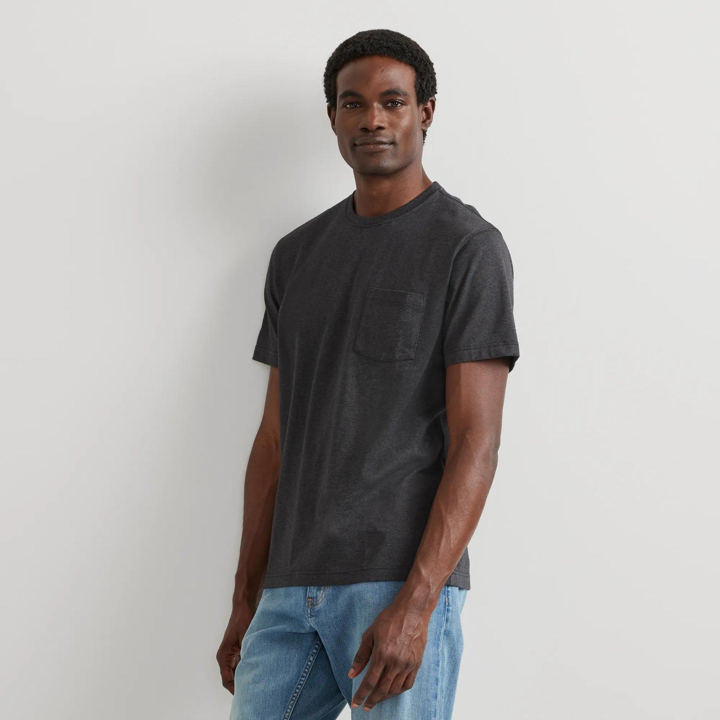 Men's Legend Wash 100% Cotton Short-Sleeve Pocket T-Shirt-Dk Charcoal Htr-Regular-7