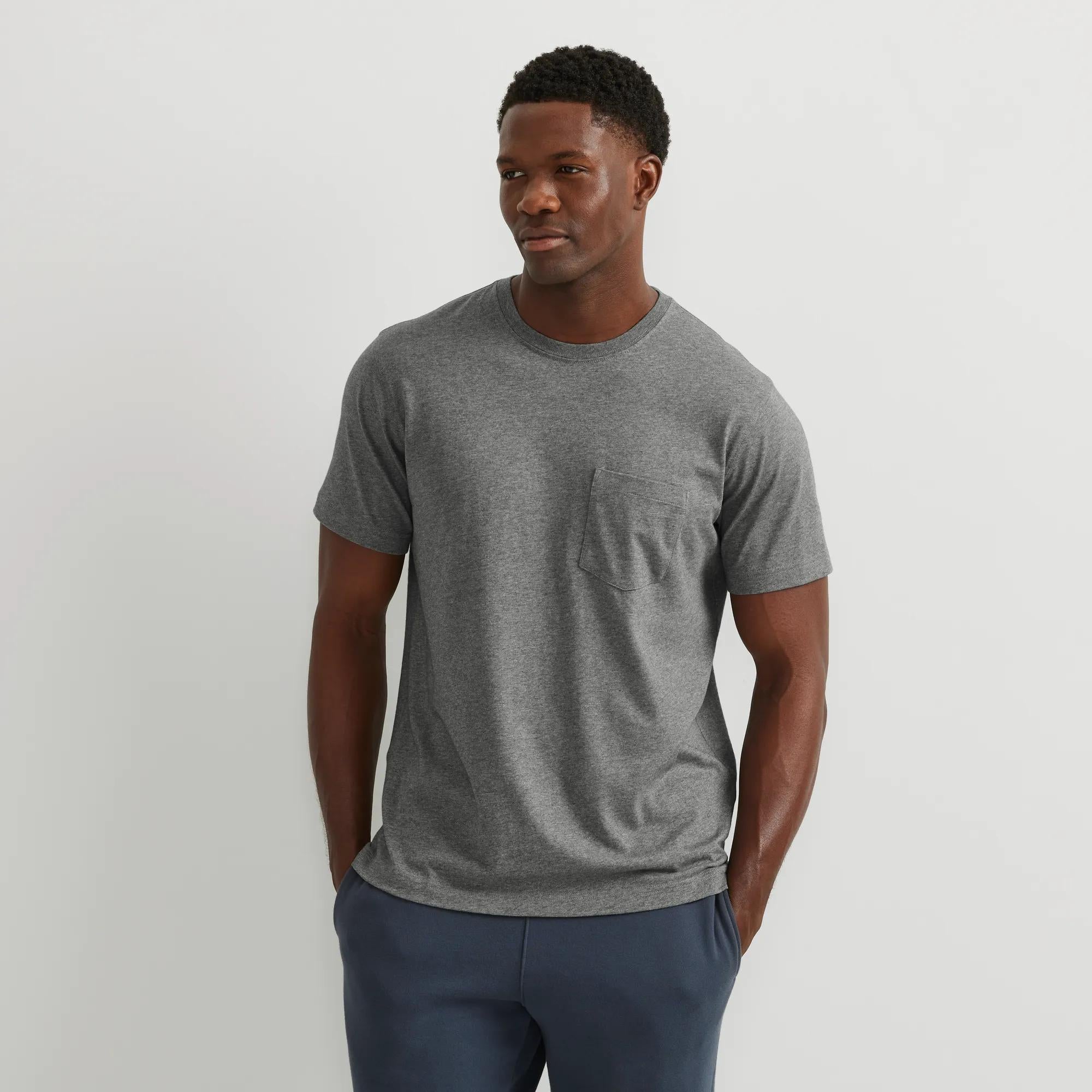 Eddie Bauer Men's SS Lw Cotton Pocket Tee