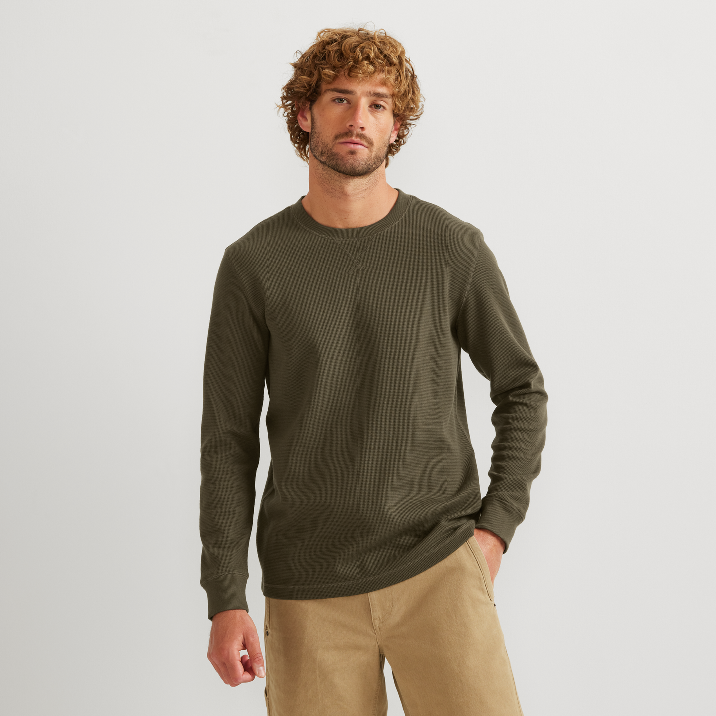Men's Eddie's Favorite Ultrasoft Thermal Crew-Dk Fatigue-Regular-14