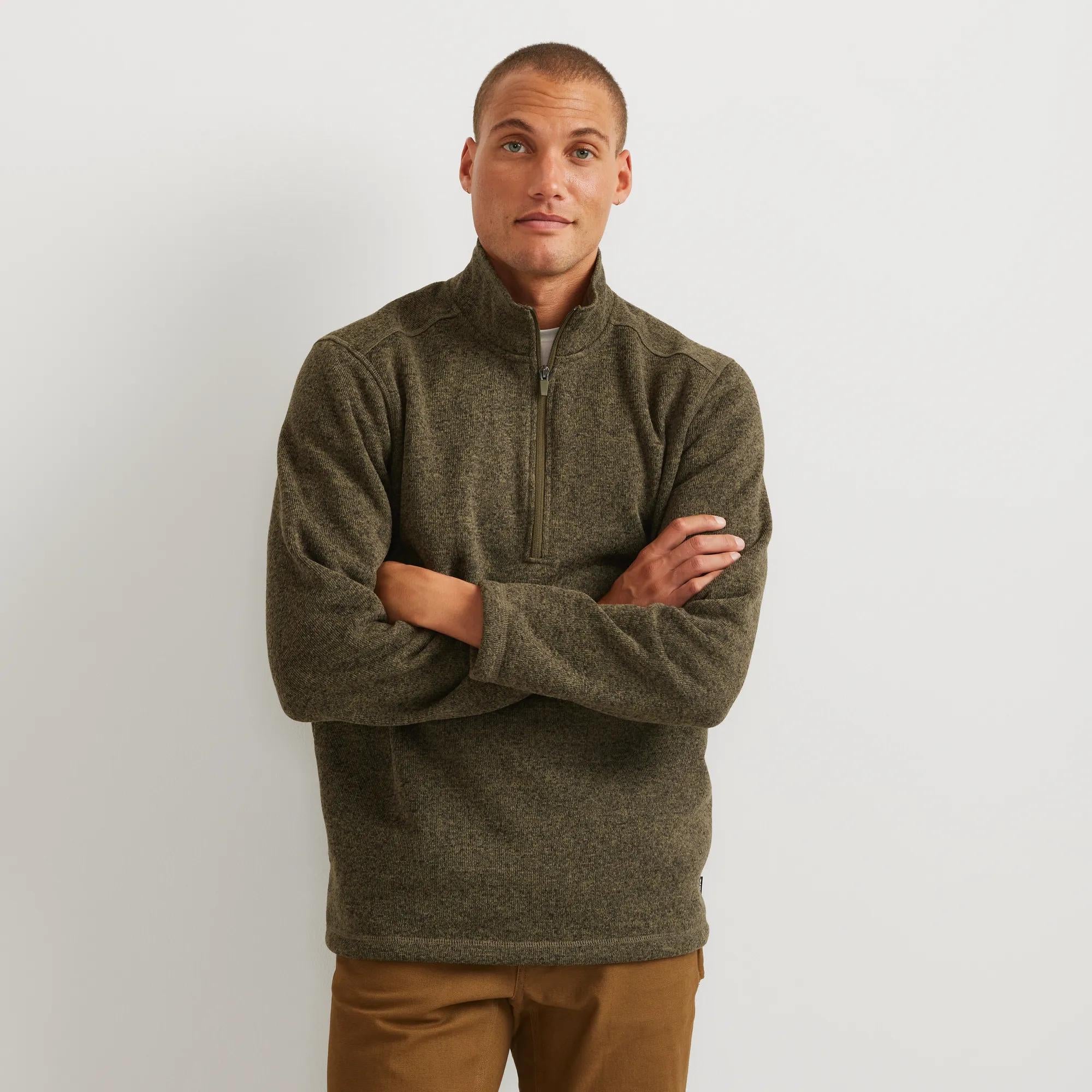 たろう Eddie Bauer Men's Radiator Fleece 1/4 Zip