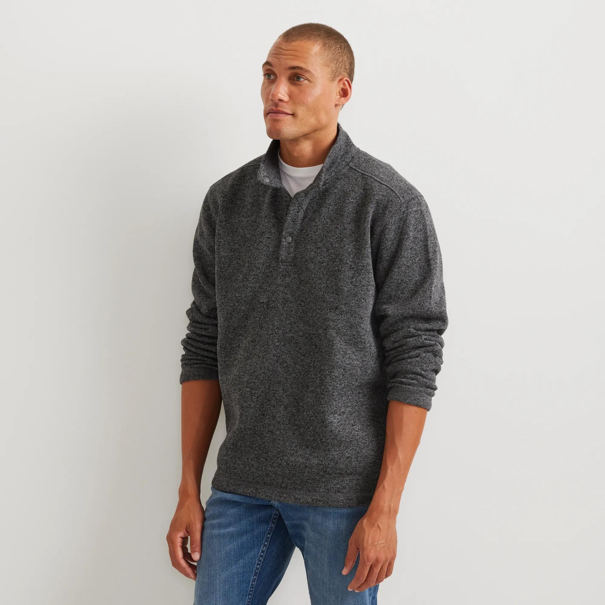Eddie Bauer Men's Radiator Fleece Snap Mock 2.0