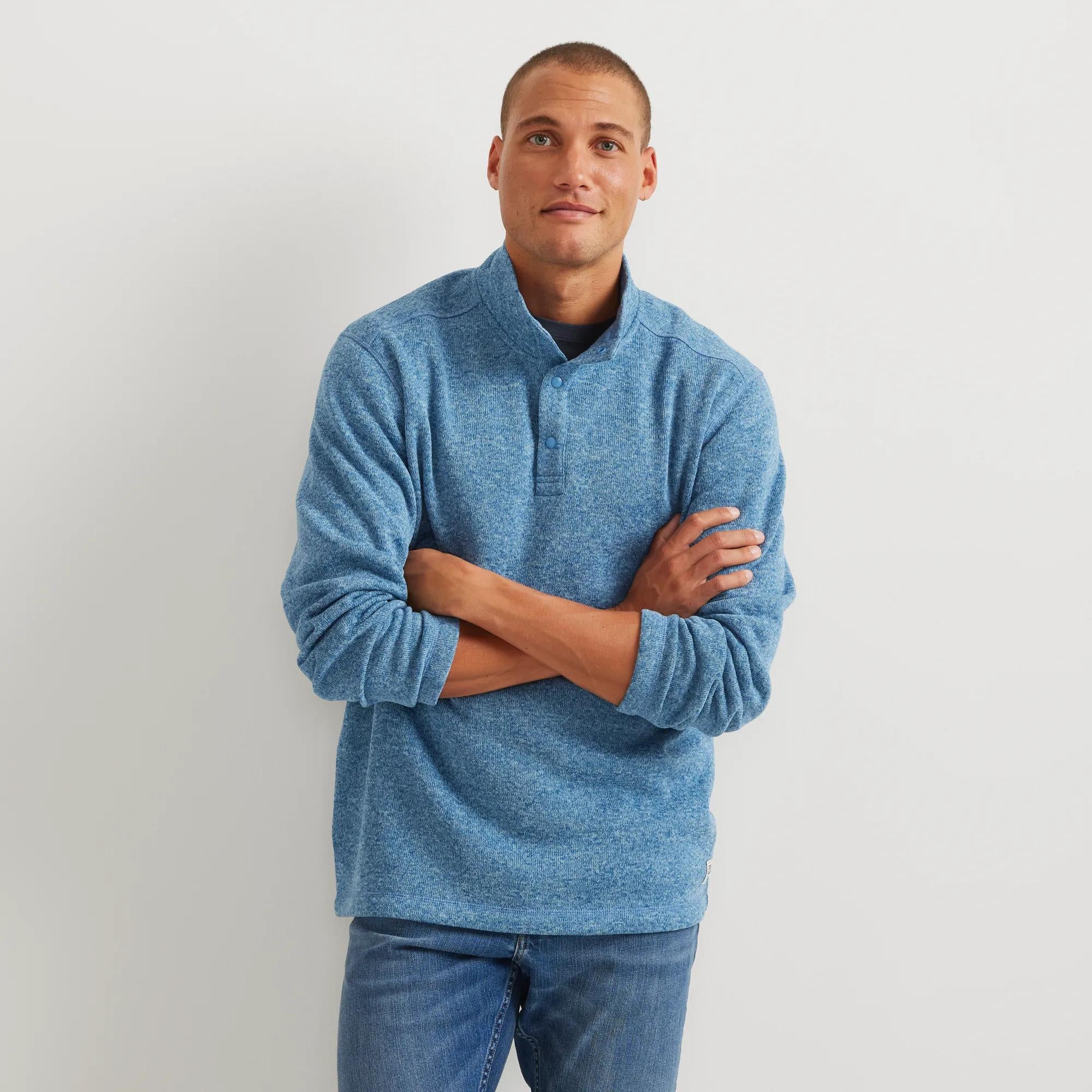 Eddie Bauer Men's Radiator Fleece Snap Mock 2.0