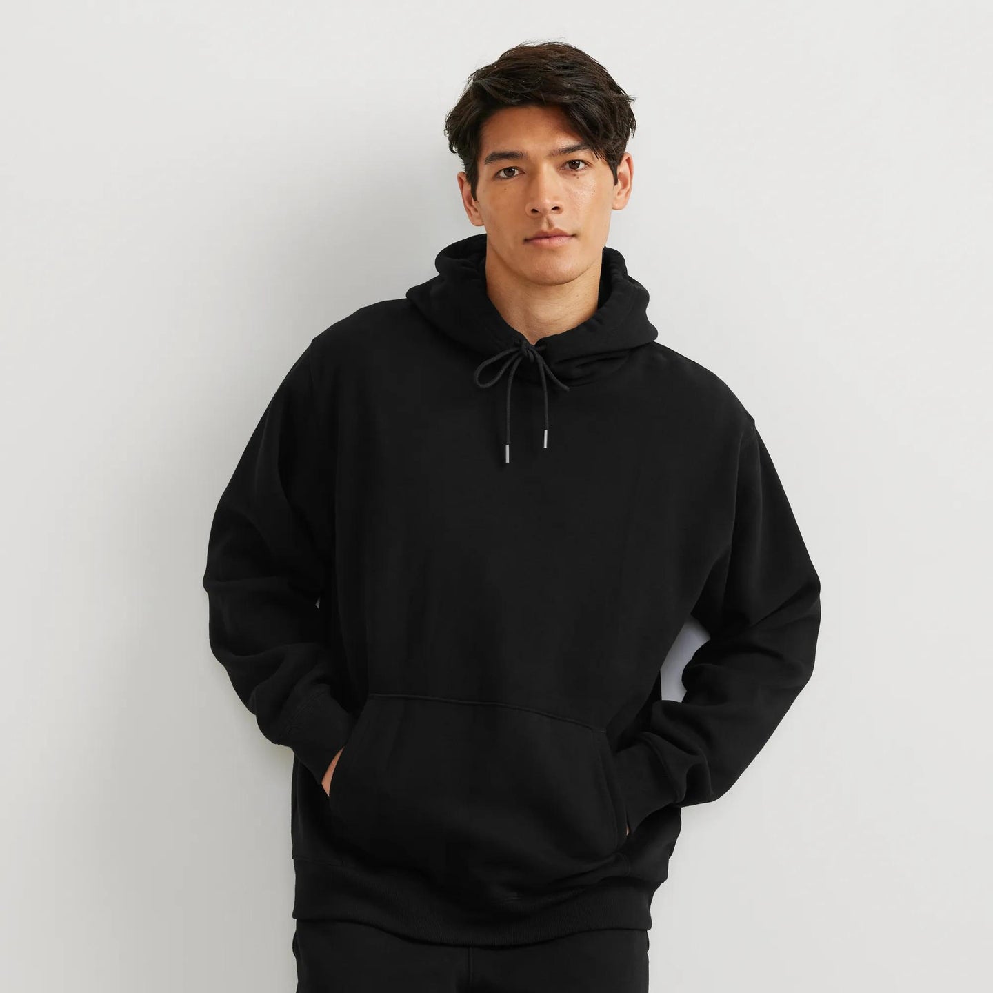 Men's Vintage Soft Pullover Hoodie-Black-Regular-8