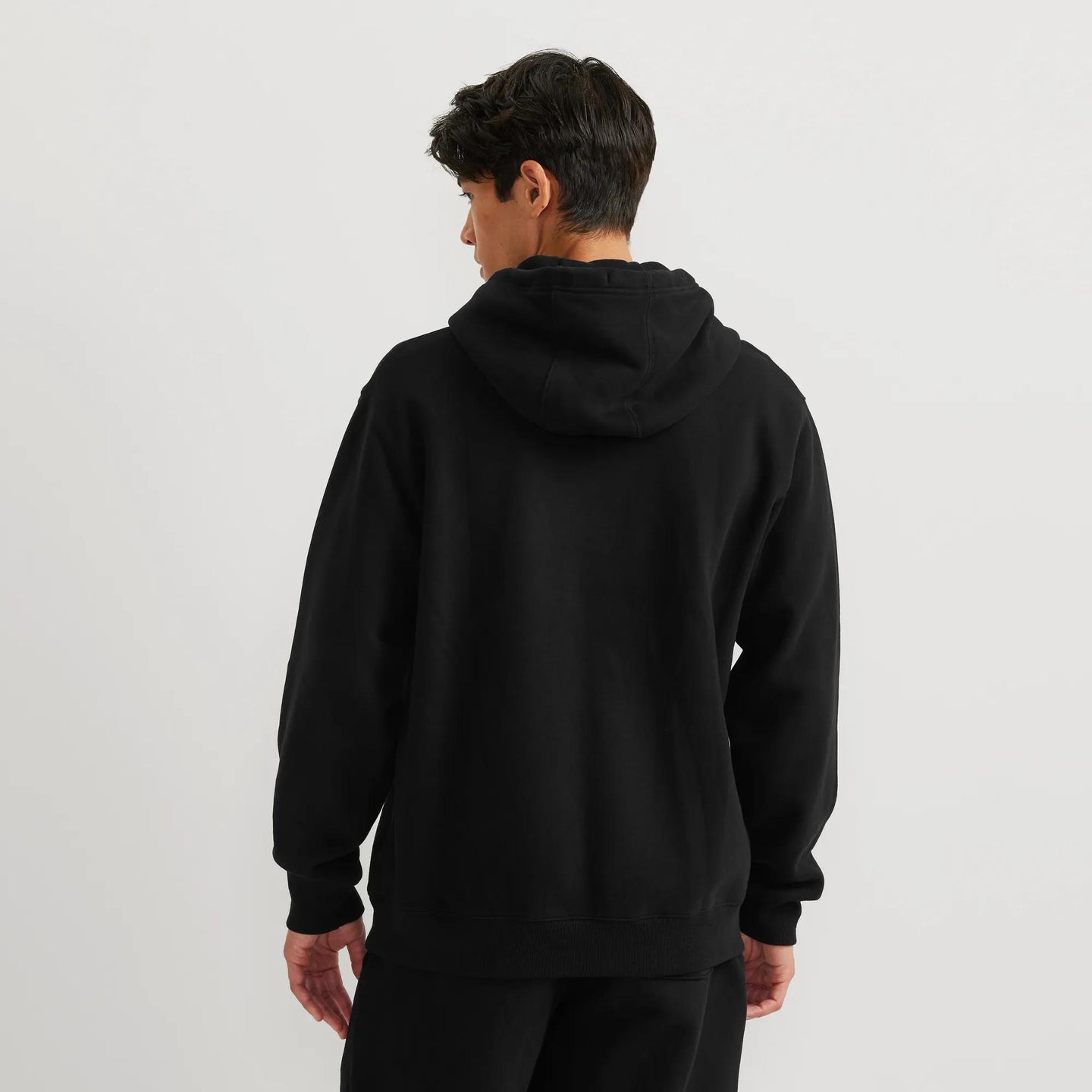 Men's Vintage Soft Pullover Hoodie-Black-Regular-3