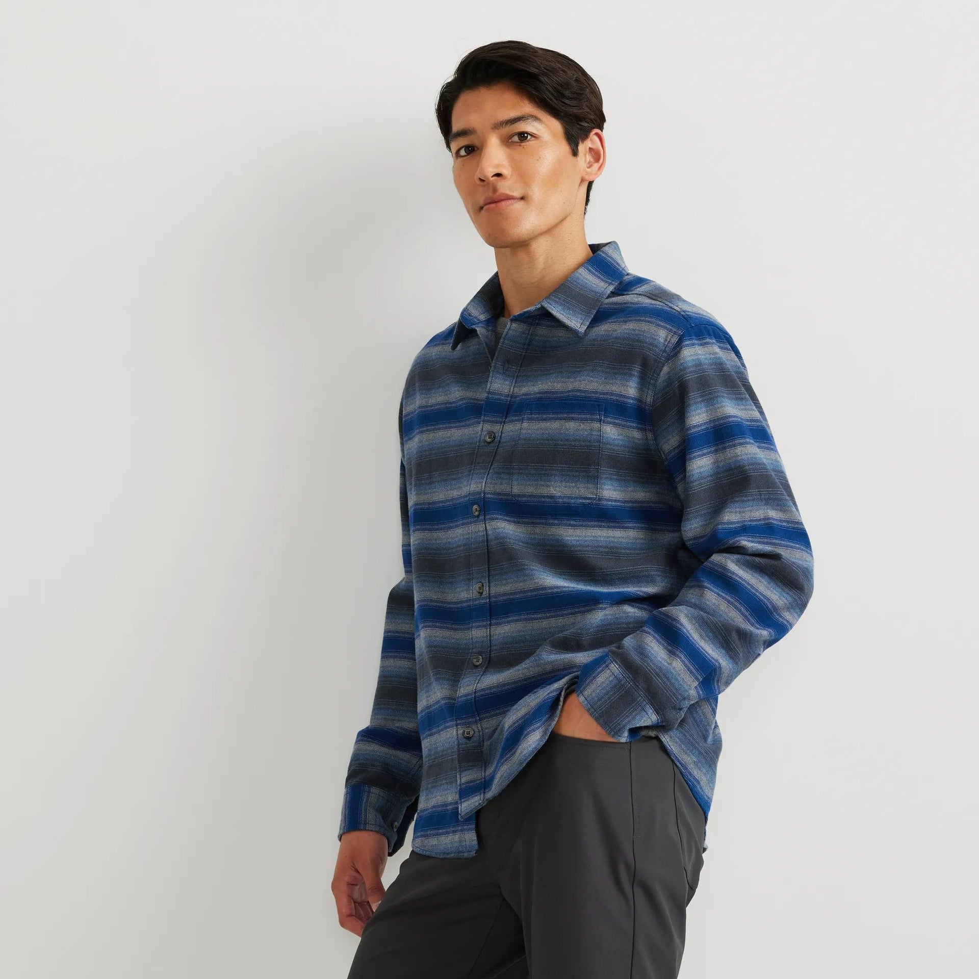 Lot de 2 Chemises Flanelle à Carreaux - ATLAS FOR MEN - Bleu Bordeaux - Homme - 26.99