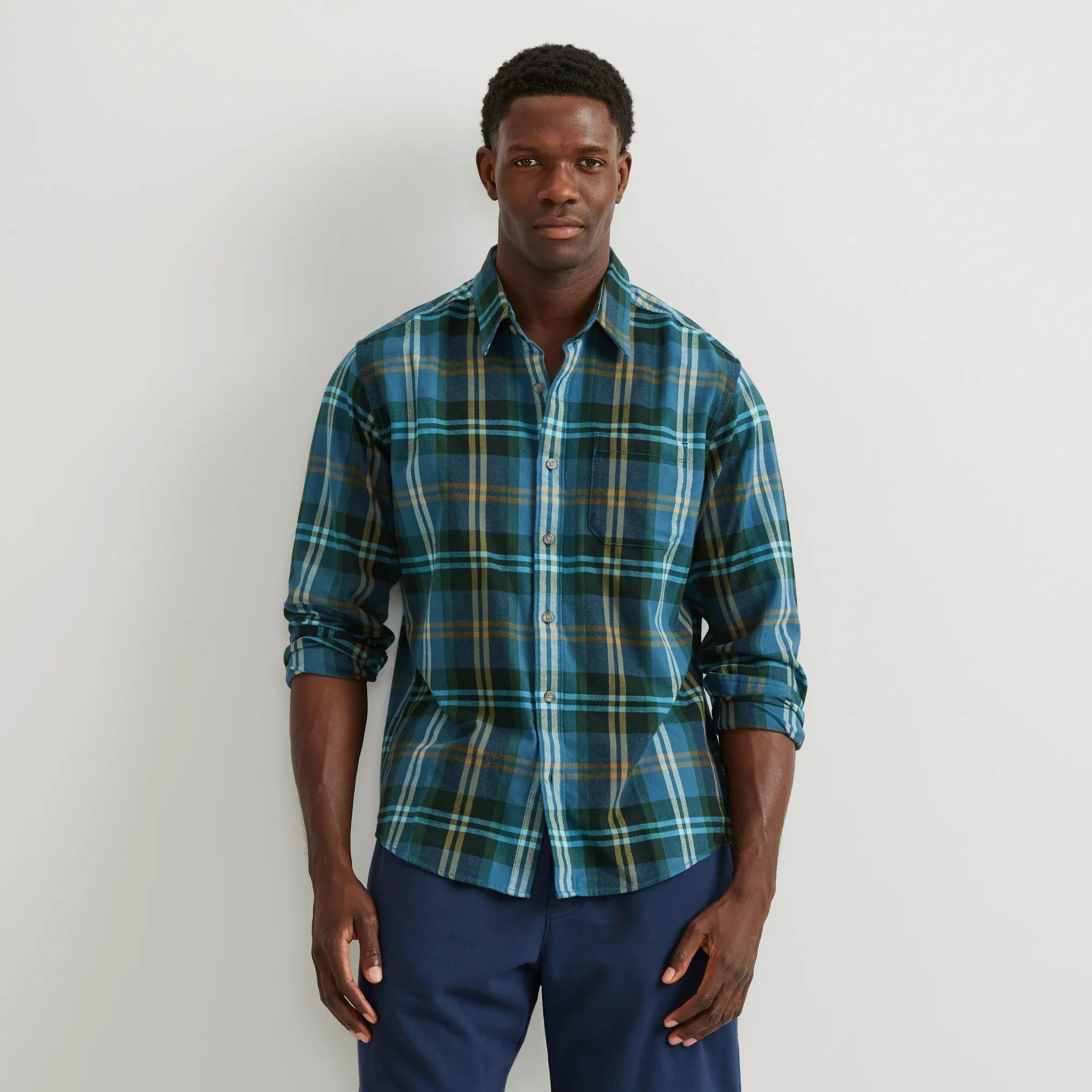Eddie Bauer Men's LS Classic Eddie's Favorite Fl
