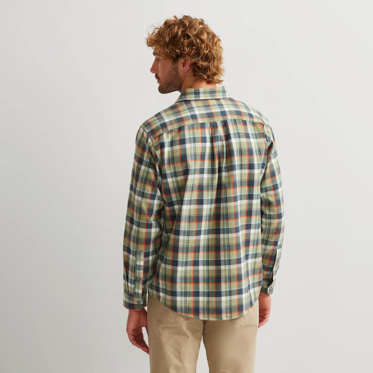 Men's Eddie's Favorite Flannel Relaxed Fit Shirt - Plaid-Dusty Sage-Regular-1