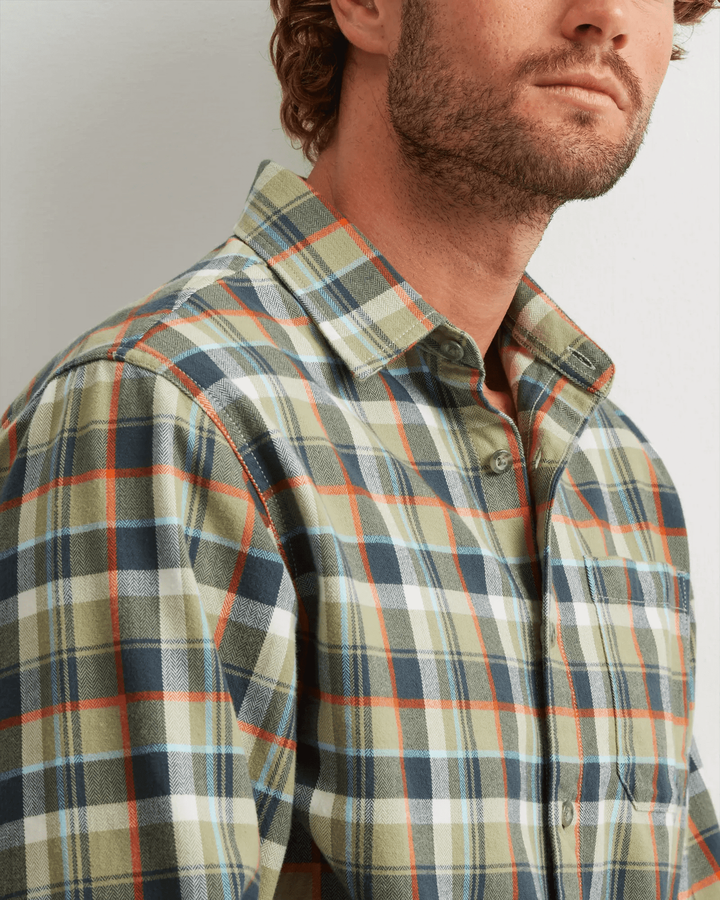 Men's Eddie's Favorite Flannel Relaxed Fit Shirt - Plaid-Dusty Sage-Regular-7