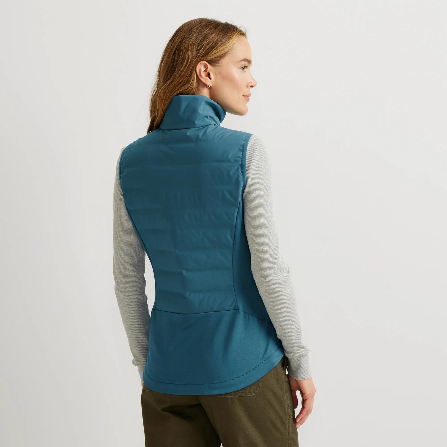 Women's MotionLoft Hybrid Down Vest-Sea Blue-Regular-5