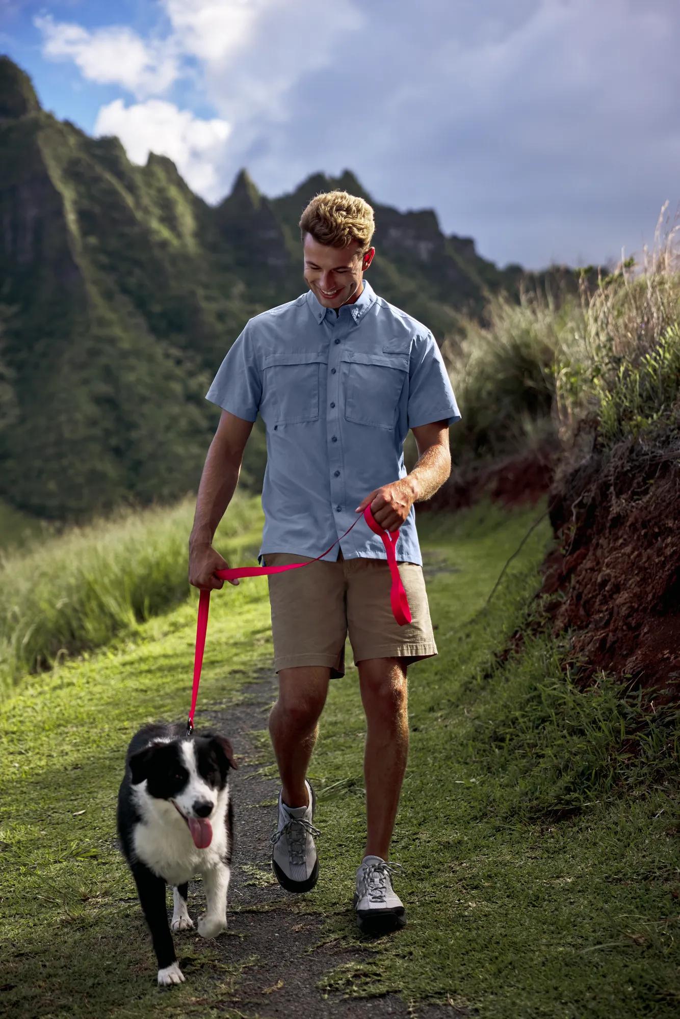 Men's Rainier Ripstop Short-Sleeve Shirt-Chambray Blue-Regular-10