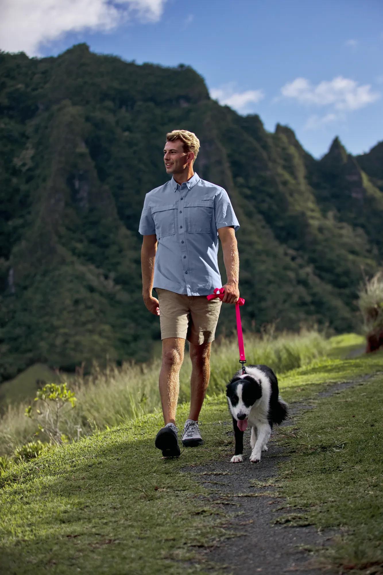 Men's Rainier Ripstop Short-Sleeve Shirt-Chambray Blue-Regular-11