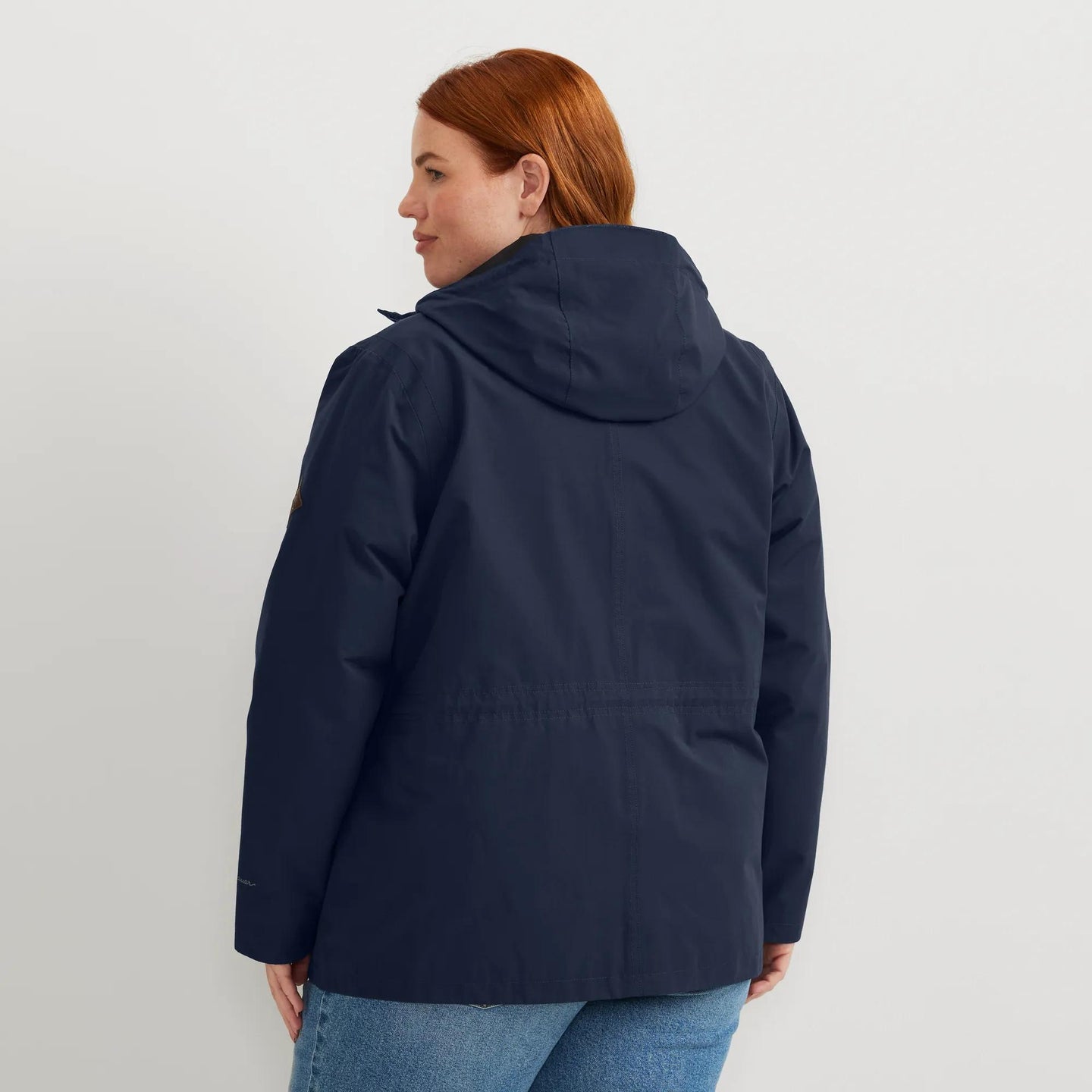 Women's Charly Waterproof Hooded Rain Jacket-Med Indigo-Plus-7