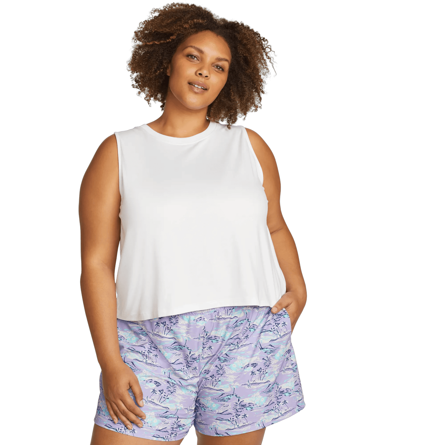 Women's Surreal Travel Tank-White-Plus-2