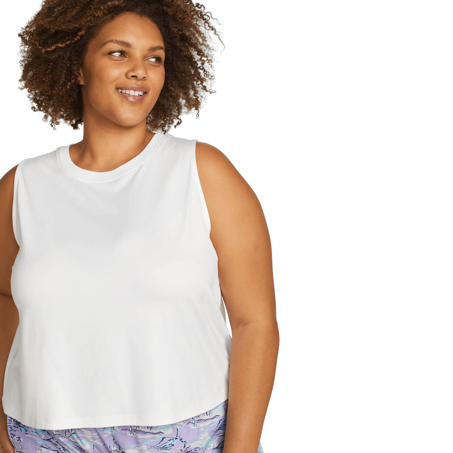 Women's Surreal Travel Tank-White-Plus-11