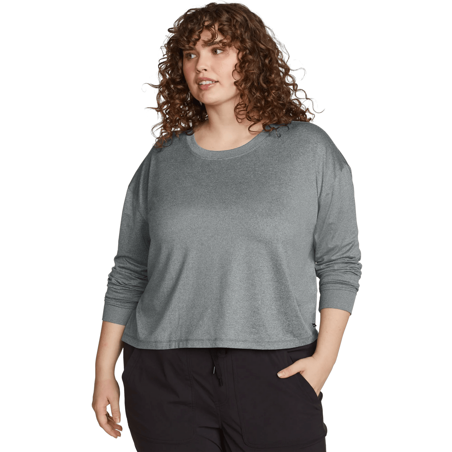 Women's Surreal Travel Long-Sleeve Shirt-Slate-Plus-8