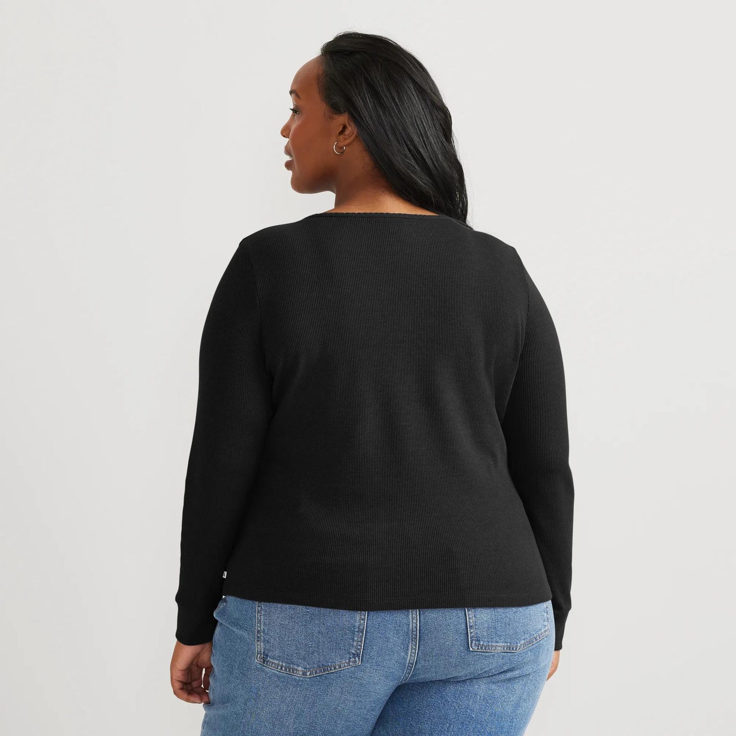Women's Infinity Thermal Henley-Black-Plus-27