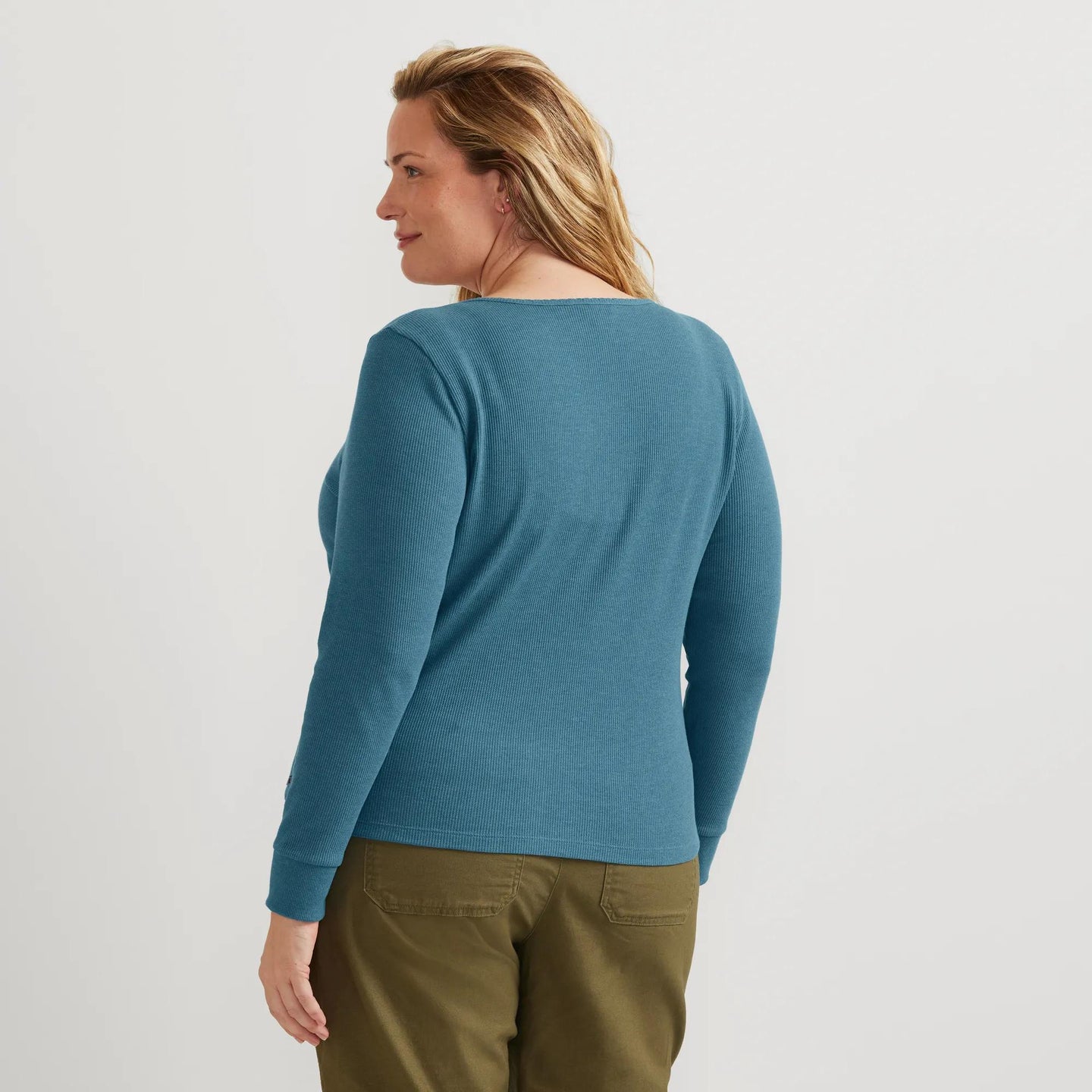 Women's Infinity Thermal Henley-Sea Blue-Plus-22