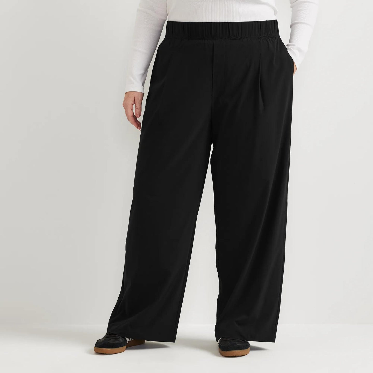 Women's Departure High-Rise Wide Leg Travel Pants-Black-Plus-6
