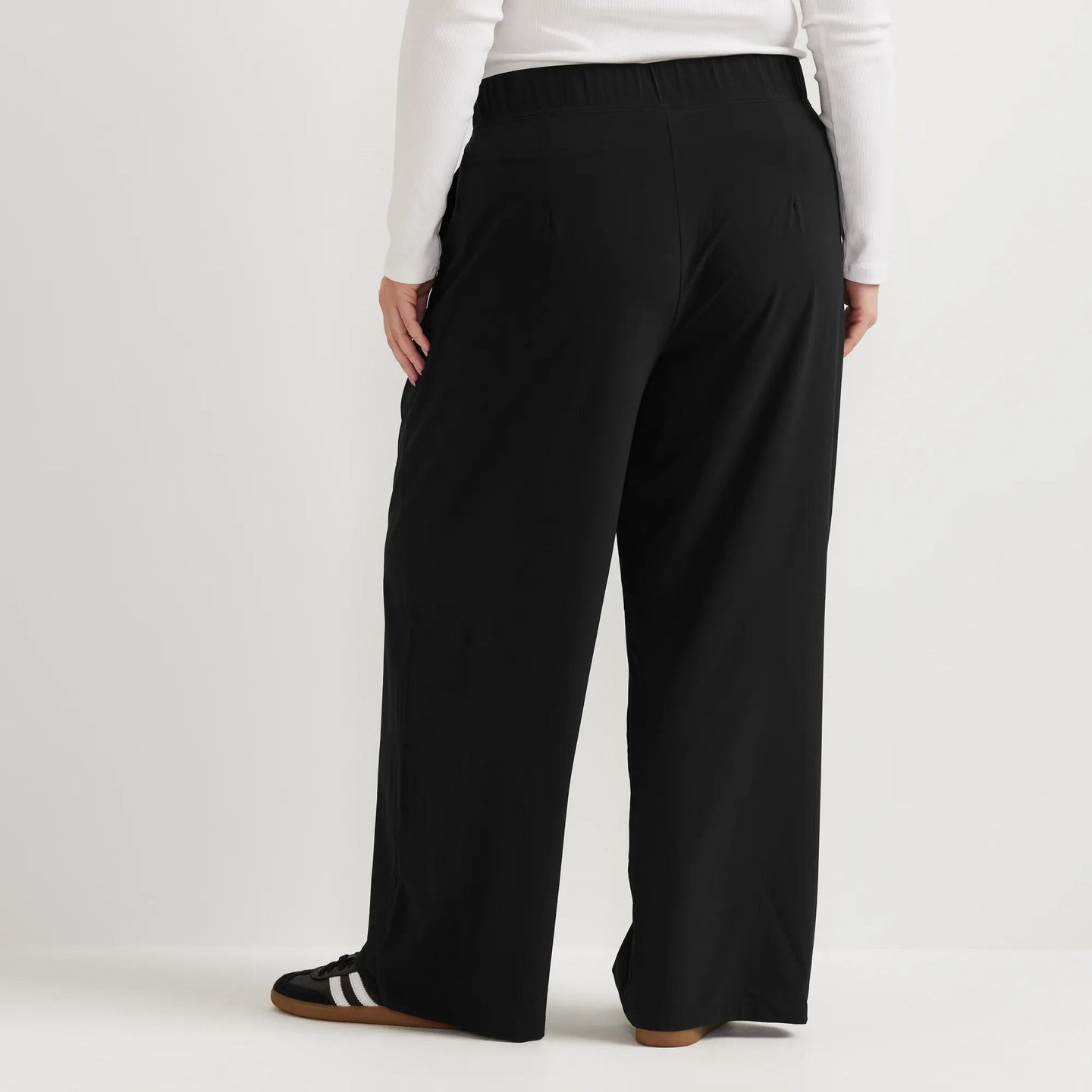 Women's Departure High-Rise Wide Leg Travel Pants-Black-Plus-8
