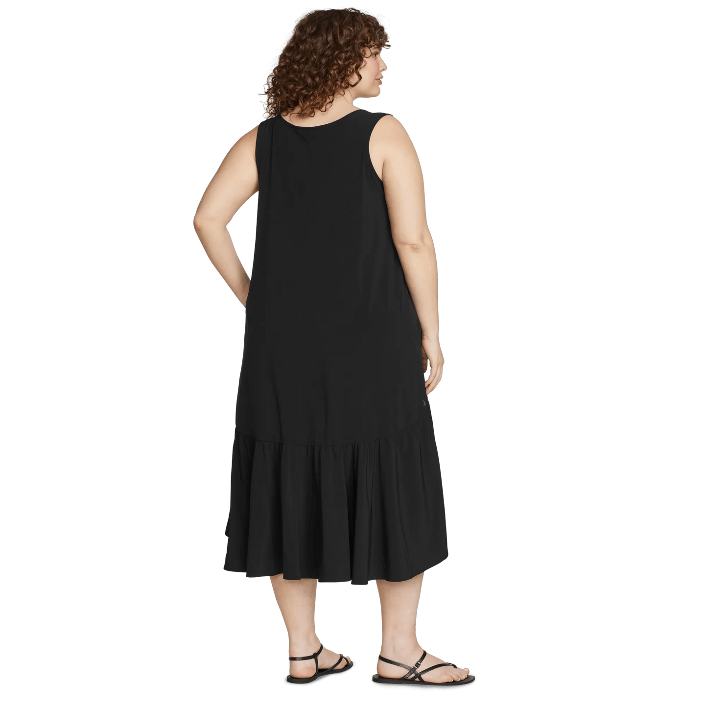 Women's Departure Midi Dress-Black-Plus-6