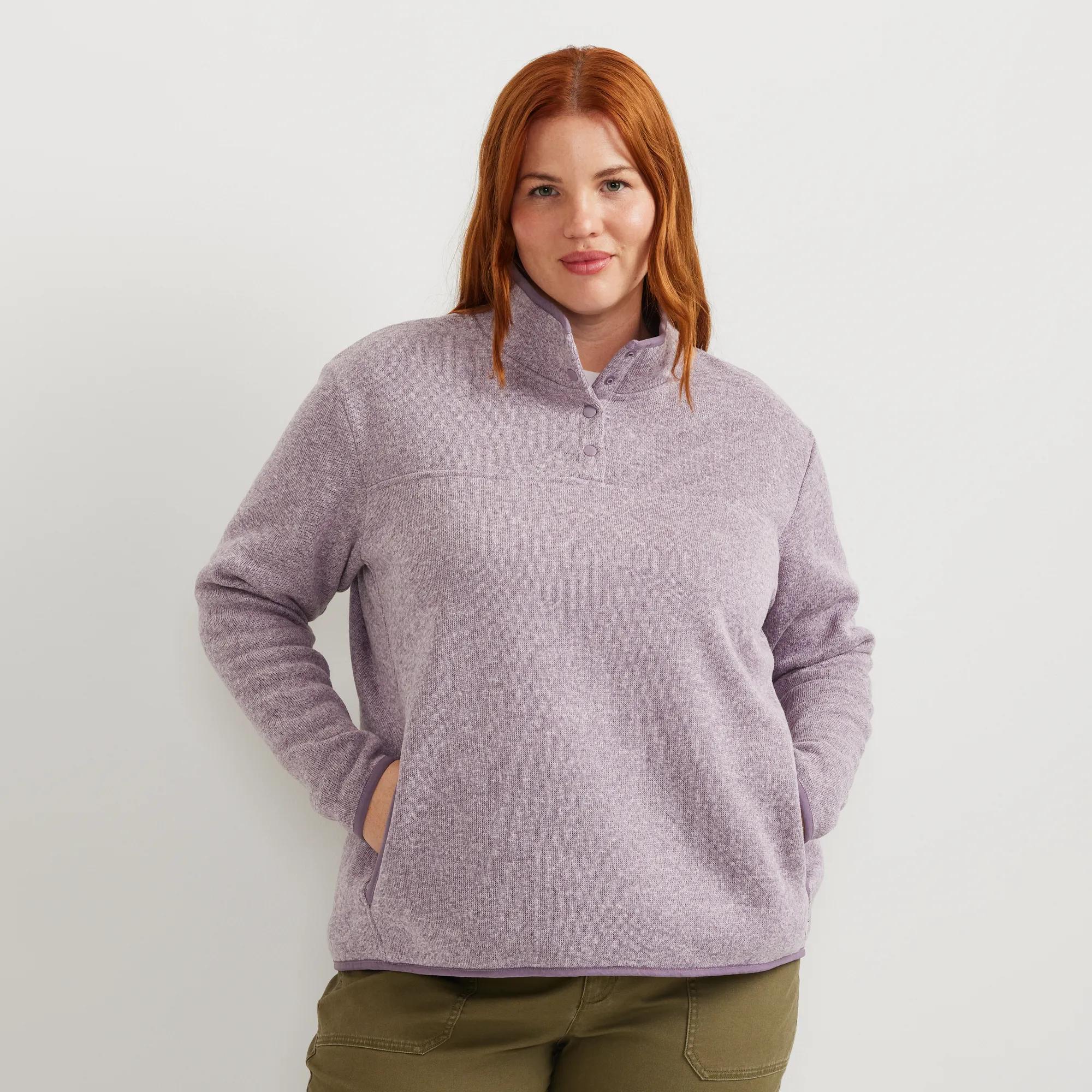 美品　usa XL サイズ　Eddie Bauer　ノースリーブニット Eddie Bauer Women's Radiator 2.0 LS Snap Mock