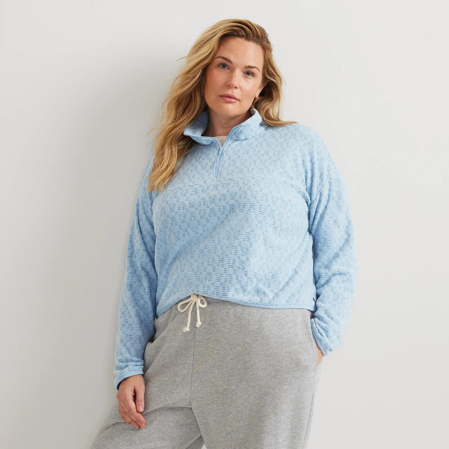 Women's Quest Fleece 2.0 Pullover - Print-Slate Blue-Plus-2