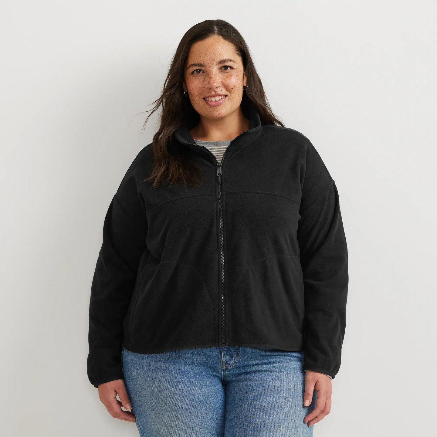 Women's Quest Fleece 2.0 Full-Zip Jacket-Black-Plus-1
