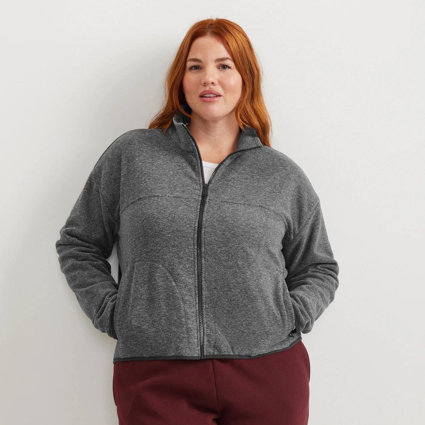 Women's Quest Fleece 2.0 Full-Zip Jacket-Charcoal Htr-Plus-9