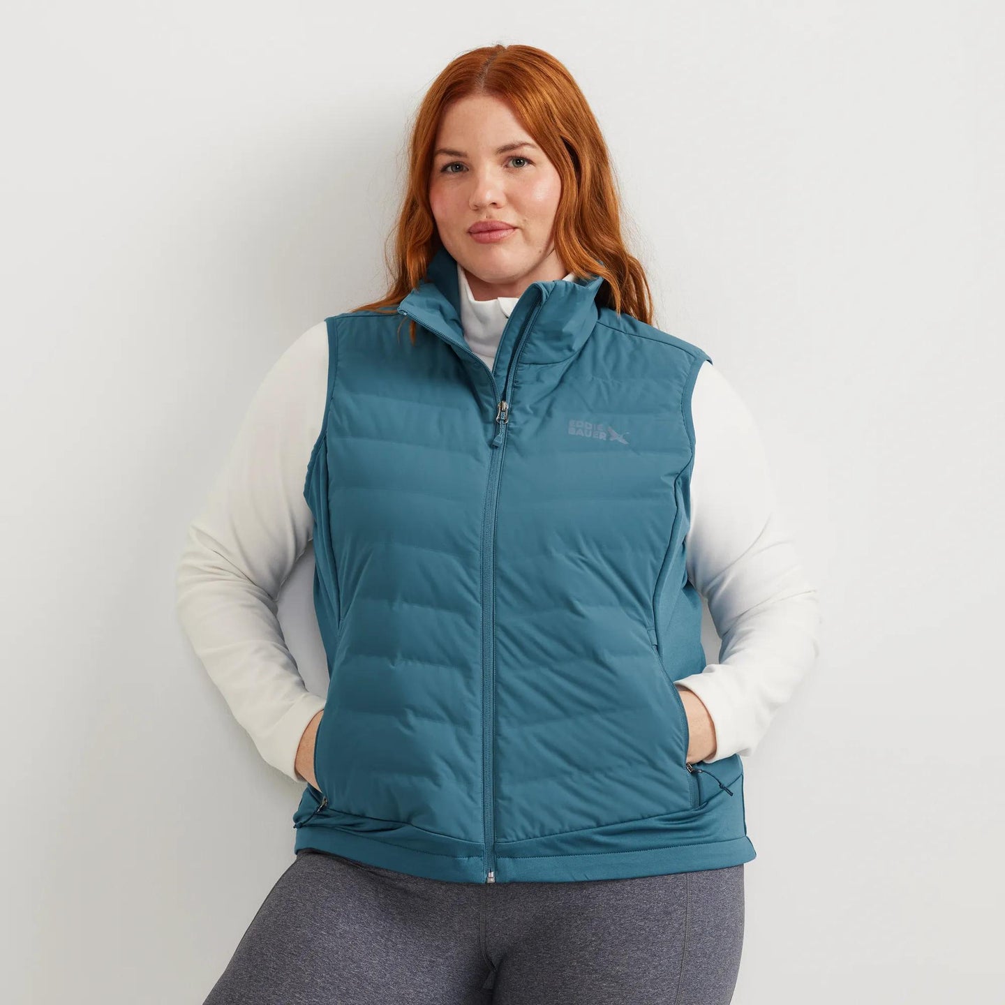 Women's MotionLoft Hybrid Down Vest-Sea Blue-Plus-8