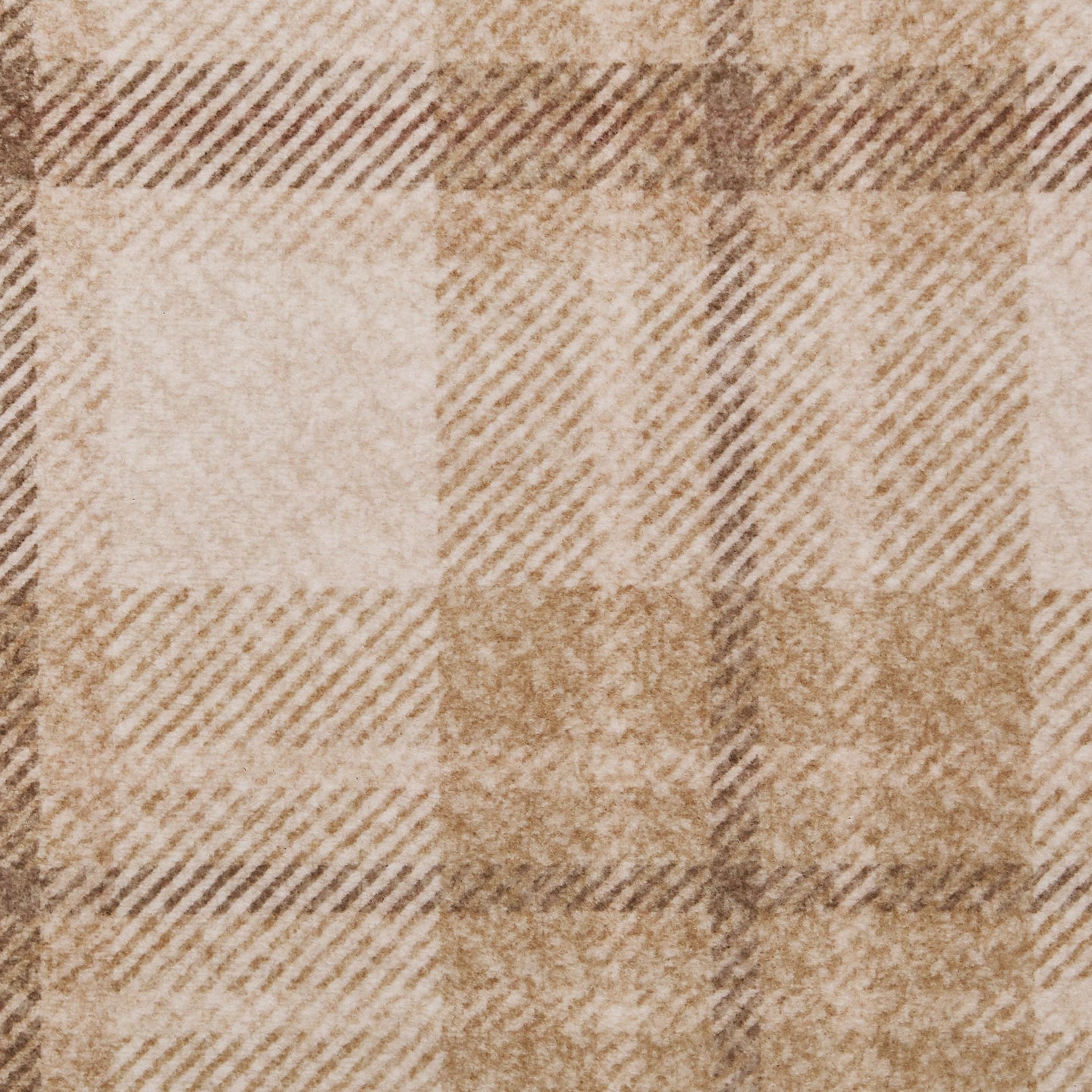 Close-up of a brown and beige plaid pattern