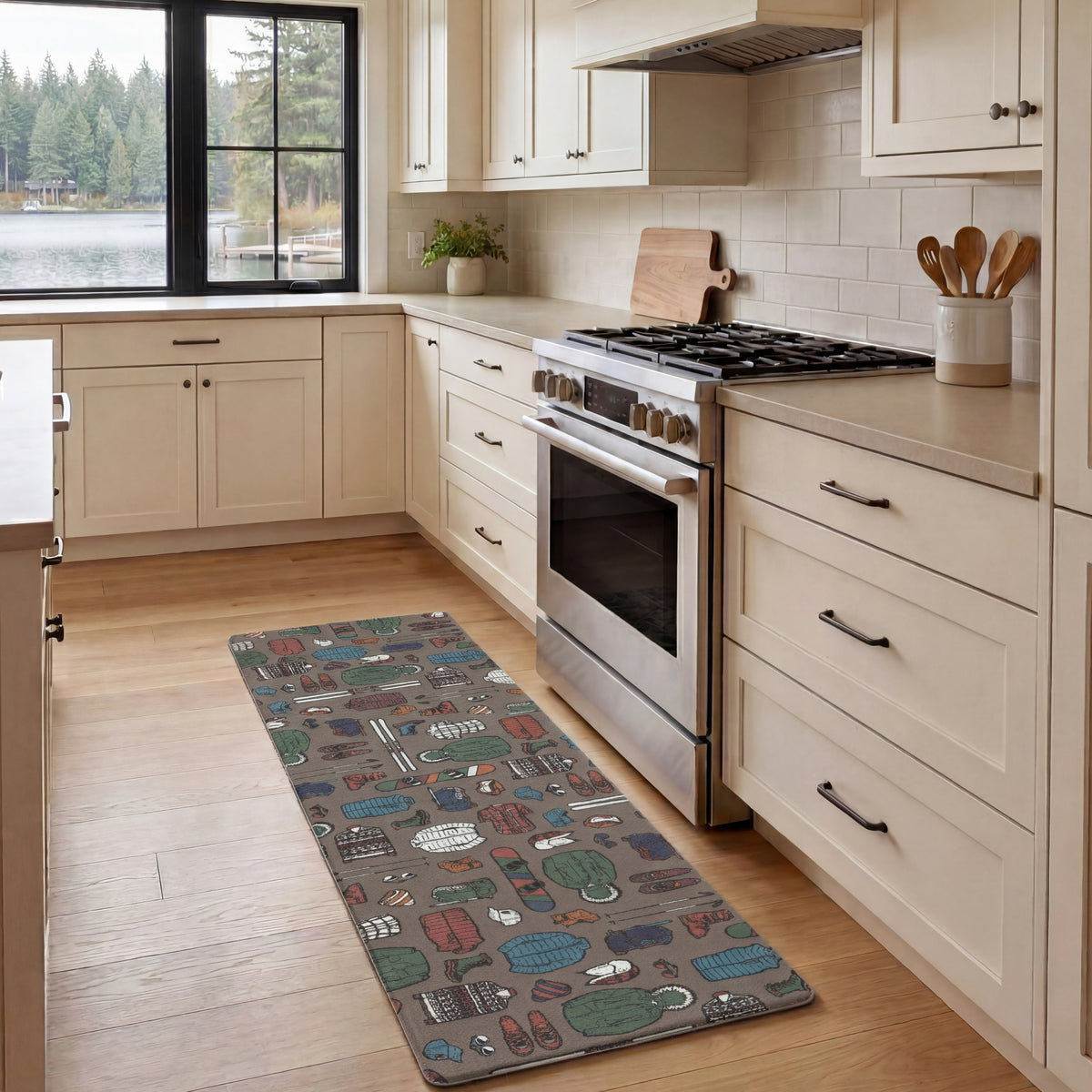 Anti-Fatigue Holiday Winter Sportswear Kitchen Mats