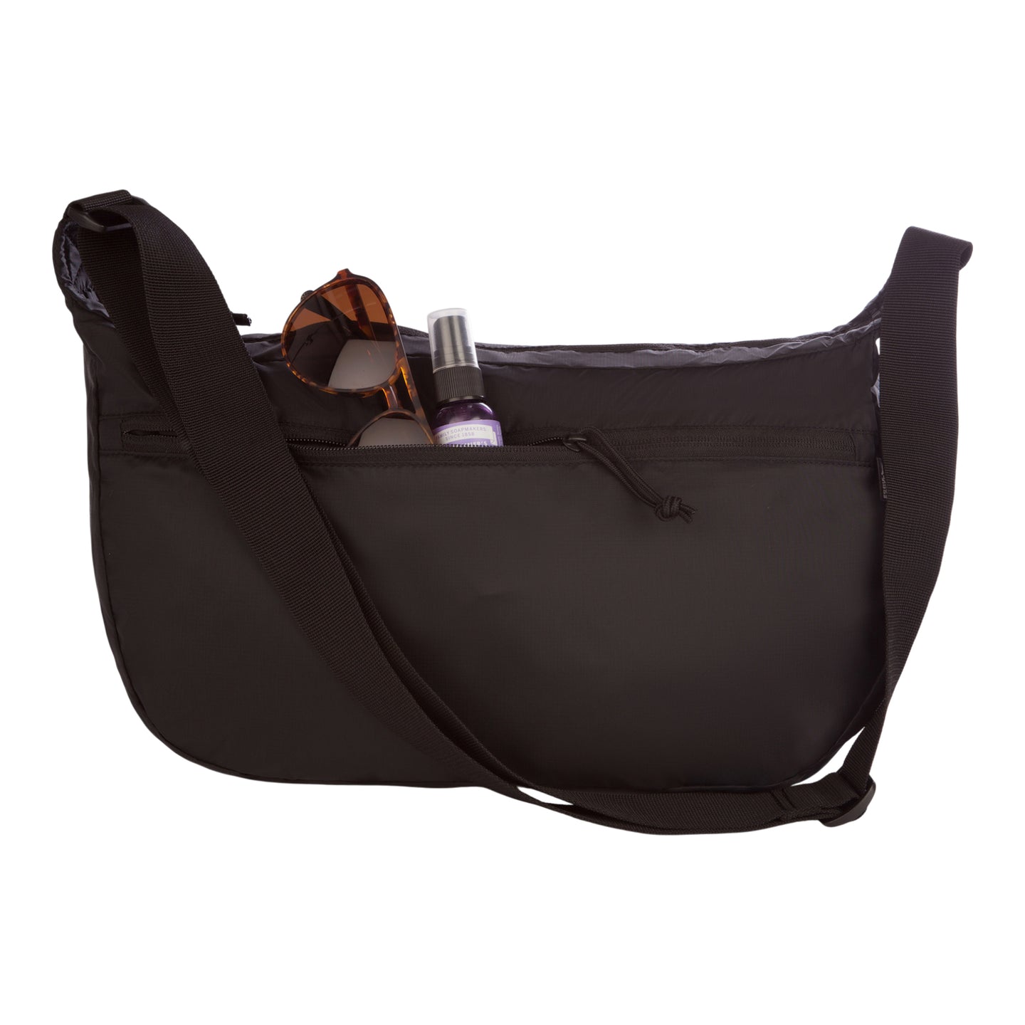 Ripstop Crossbody Crescent Sling-Black-7
