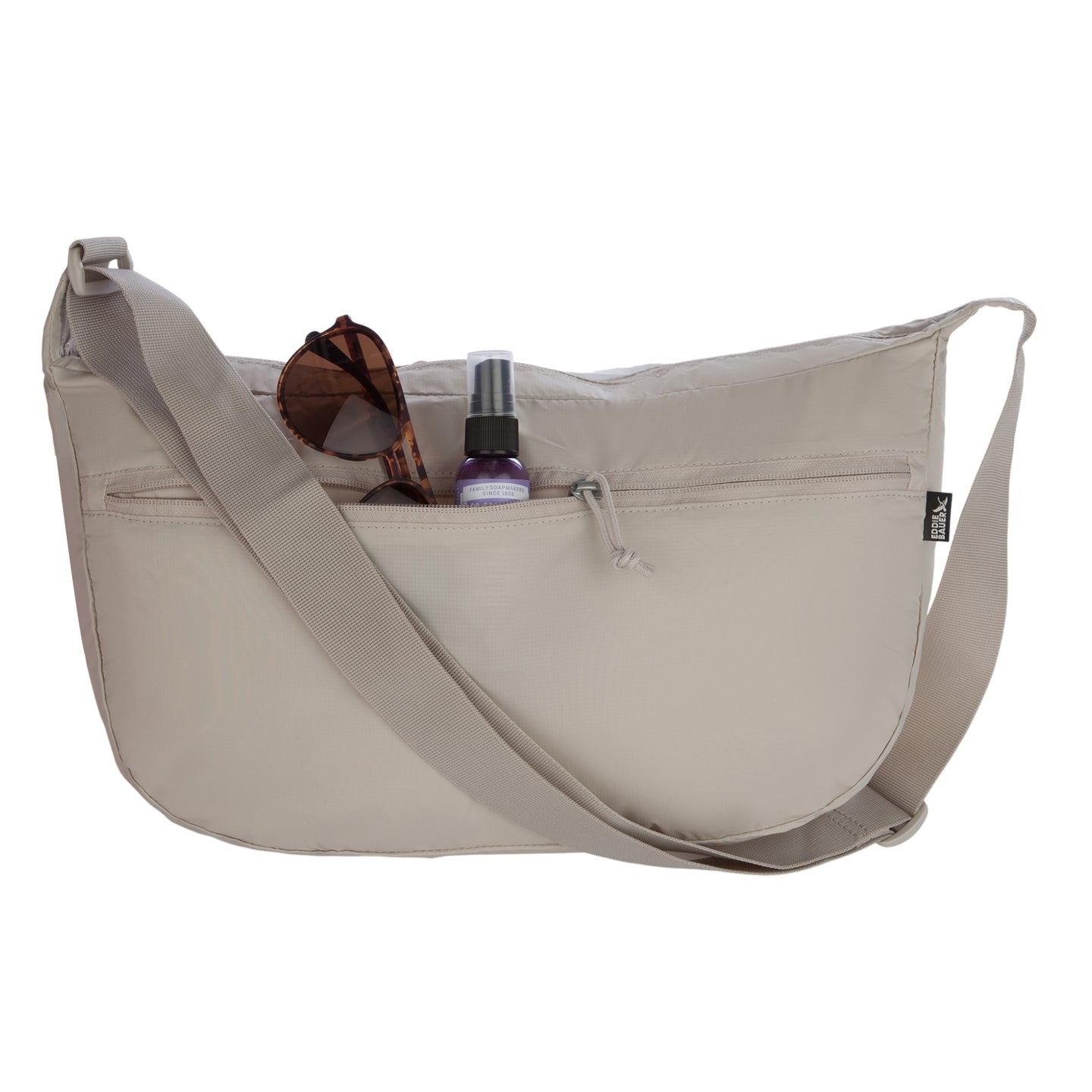 Ripstop Crossbody Crescent Sling-Pumice-15