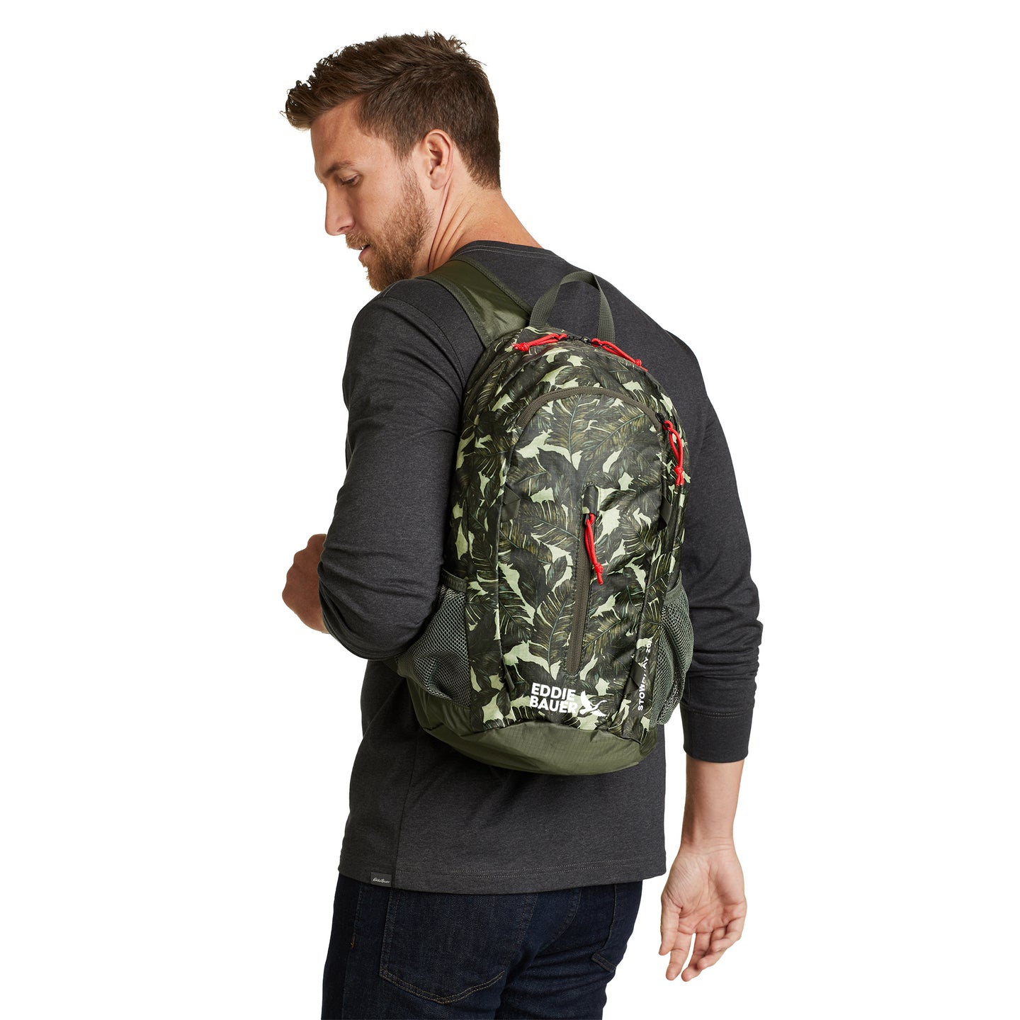 Stowaway Packable 20L Daypack-Dark Loden-ON MODEL