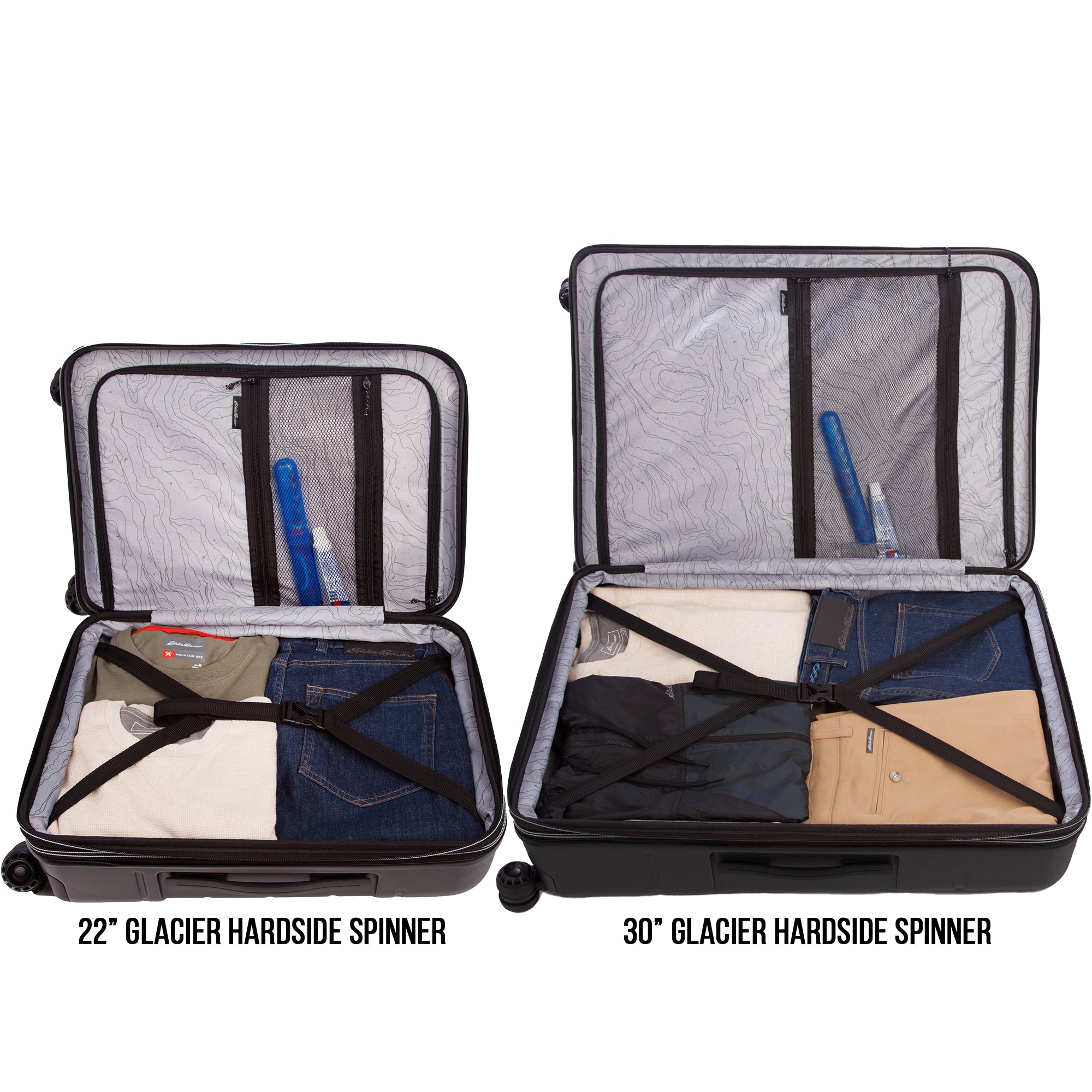 Eddie Bauer 2 Pc Set Glacier Hardside Spinner (30