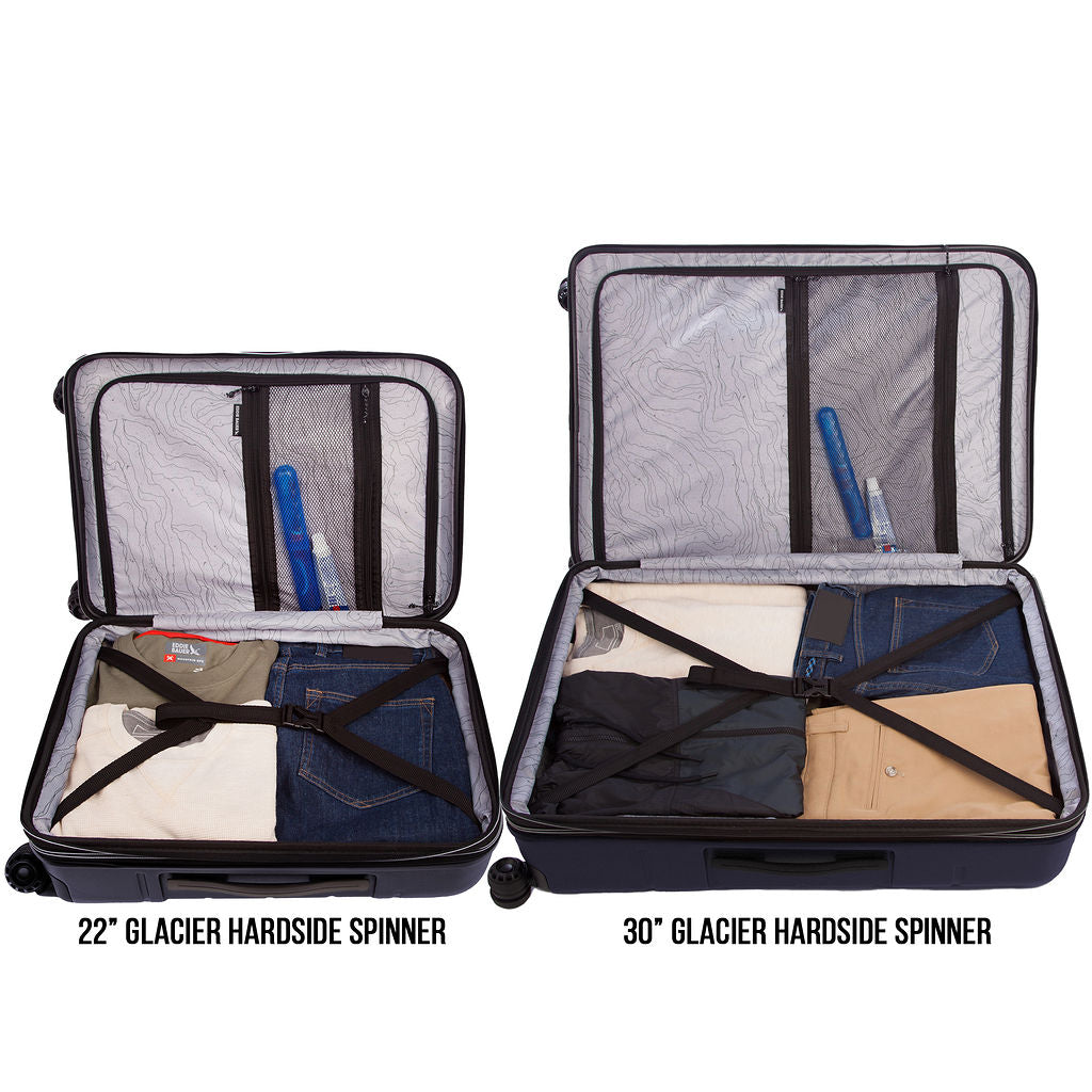 2 Pc Set Glacier Hardside Spinner (30" And 22")-Storm-8