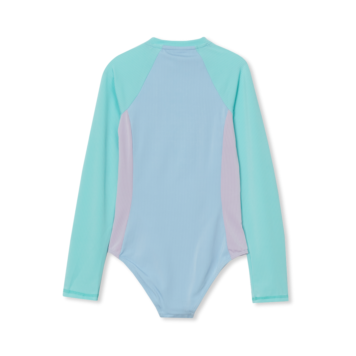 Girls Sea Spray LS One PC Zip Front Swimsuit