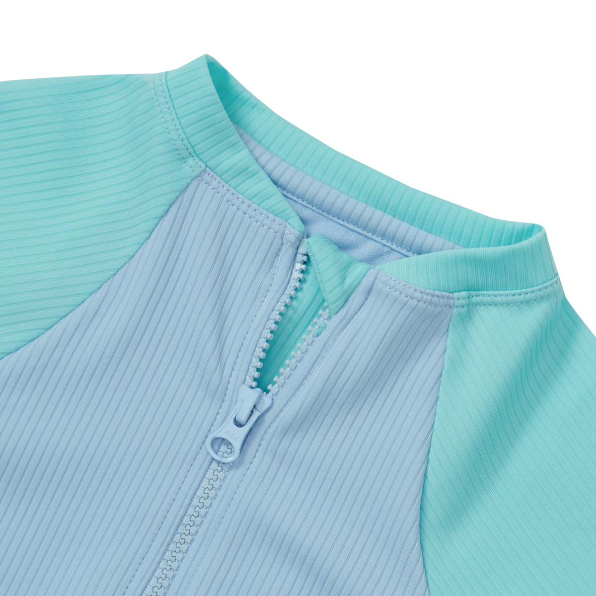 Girls Sea Spray LS One PC Zip Front Swimsuit