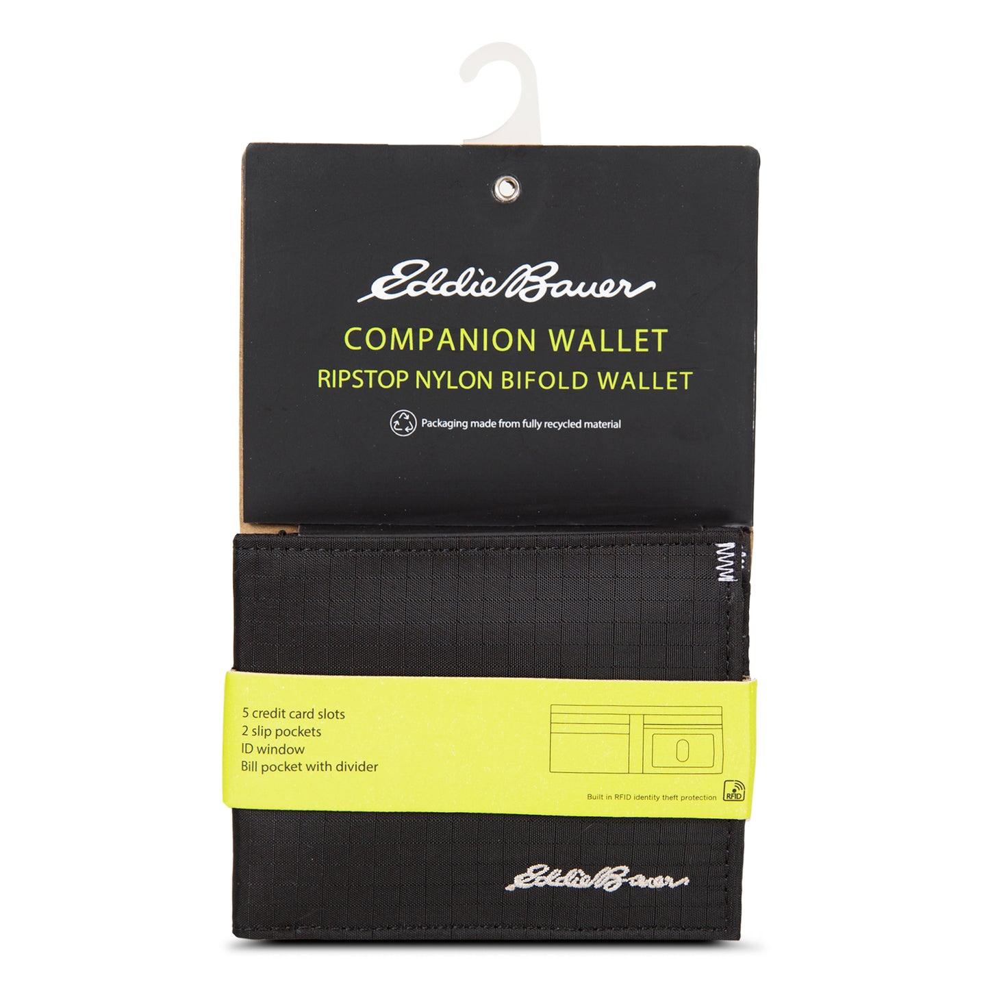 Companion Ripstop Nylon Bifold Wallet-Black-17