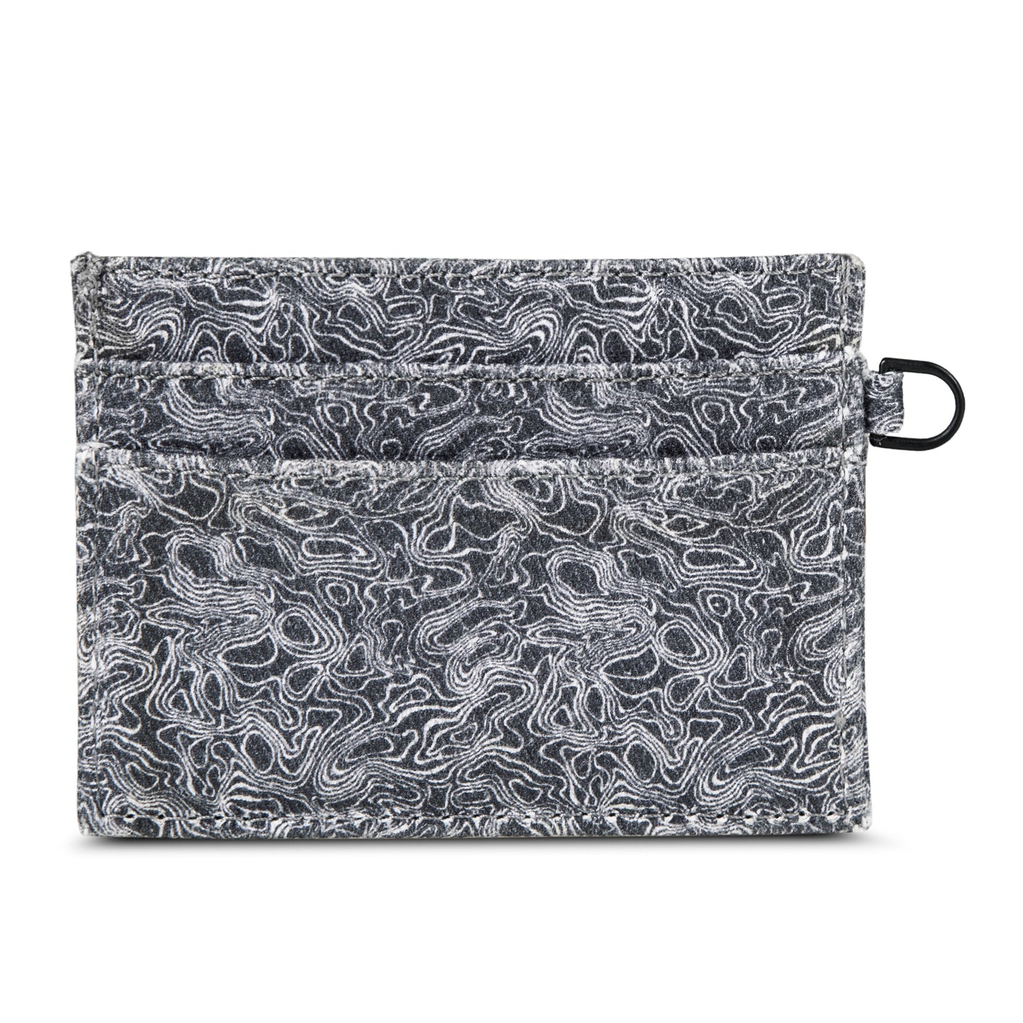 Pioneer Leather And Printed Cotton Canvas Card Case-Gray-2
