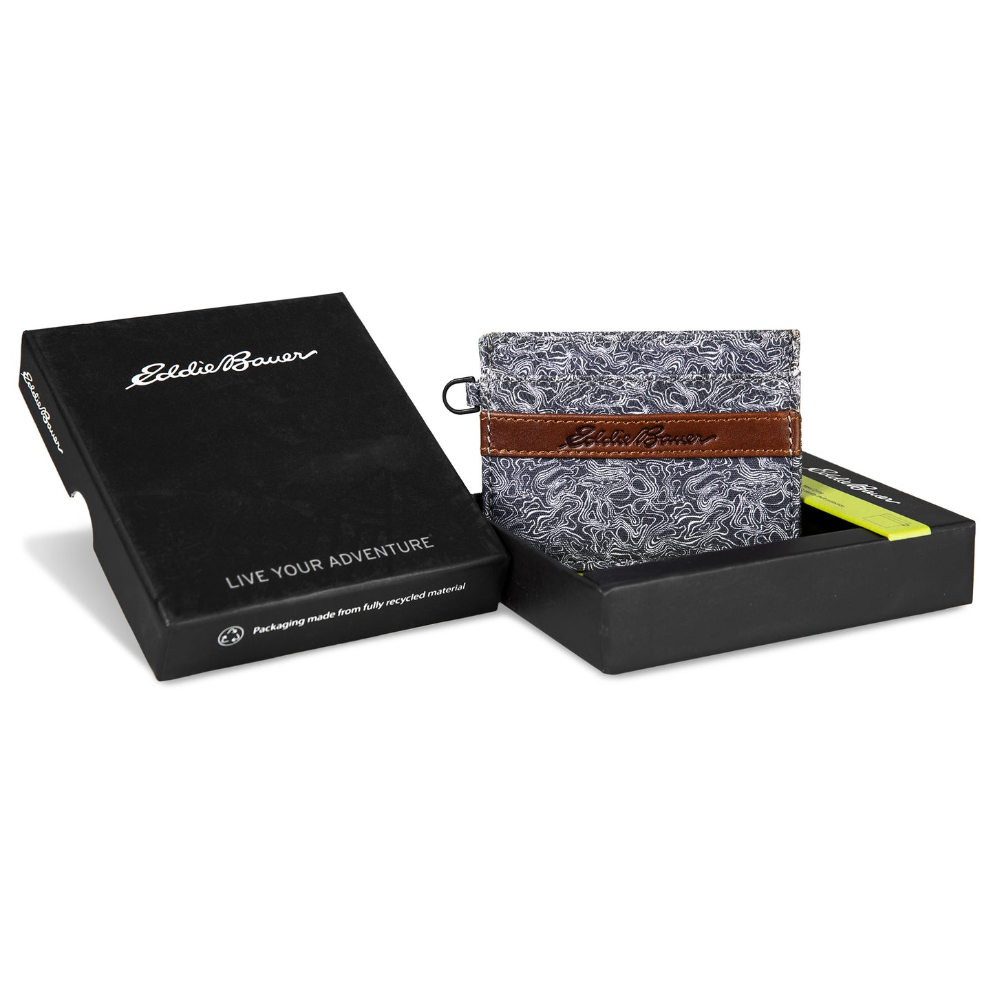 Pioneer Leather And Printed Cotton Canvas Card Case-Gray-7