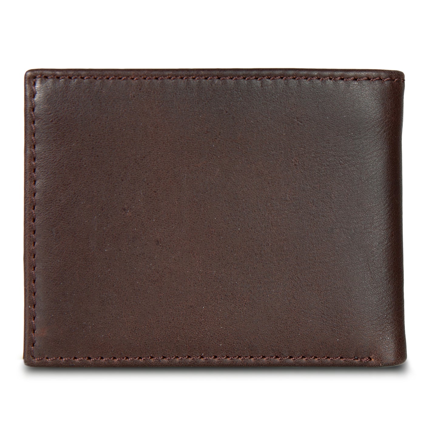 Eb Signature Logo Leather Flip Id Bifold Wallet-Black-5